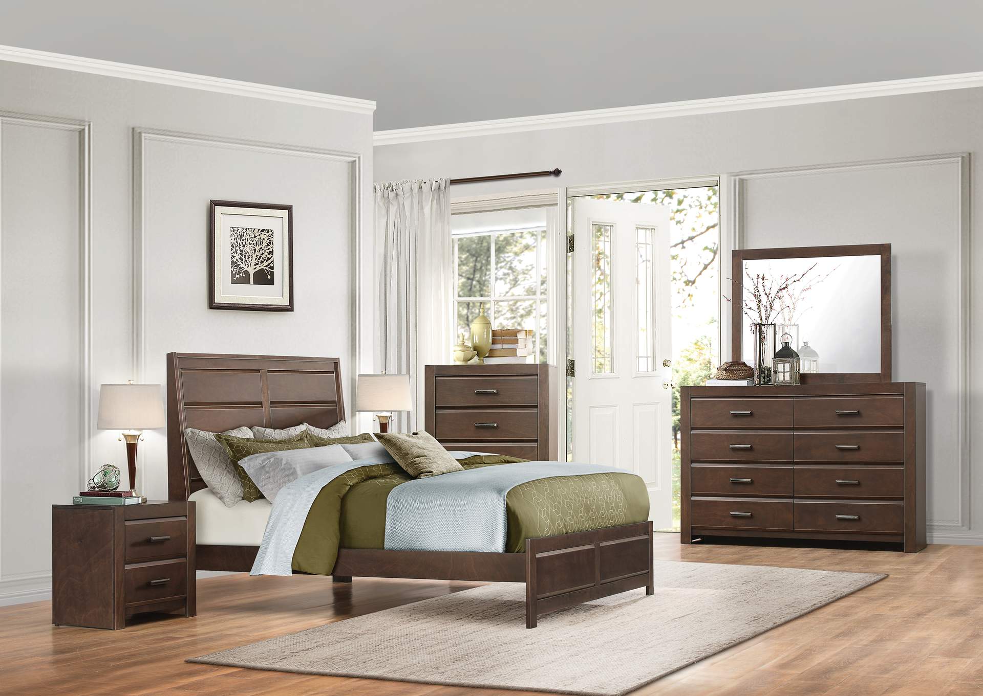 Erwan Espresso Eastern King Bed,Homelegance
