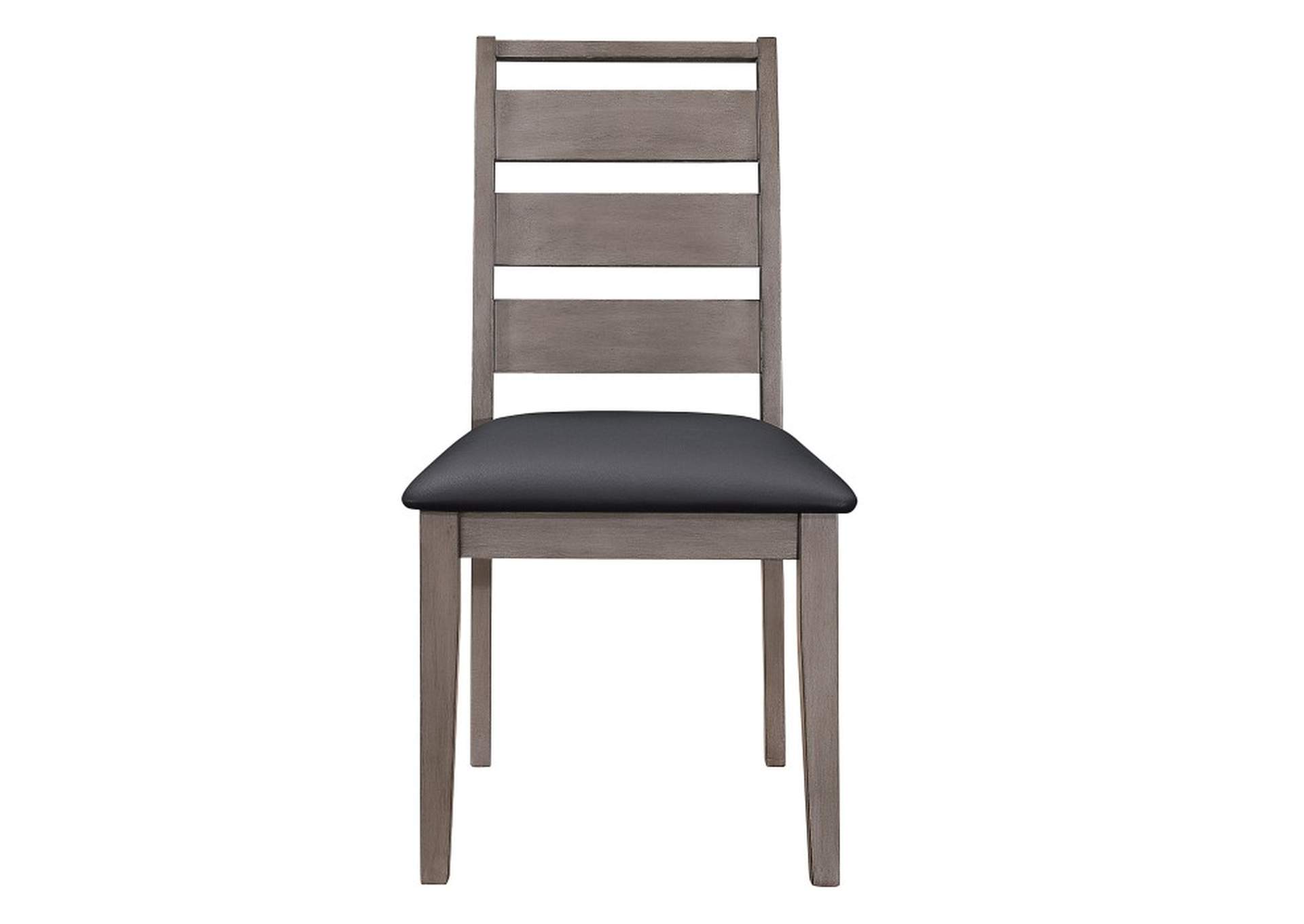 Woodrow Side Chair, Black PU,Homelegance