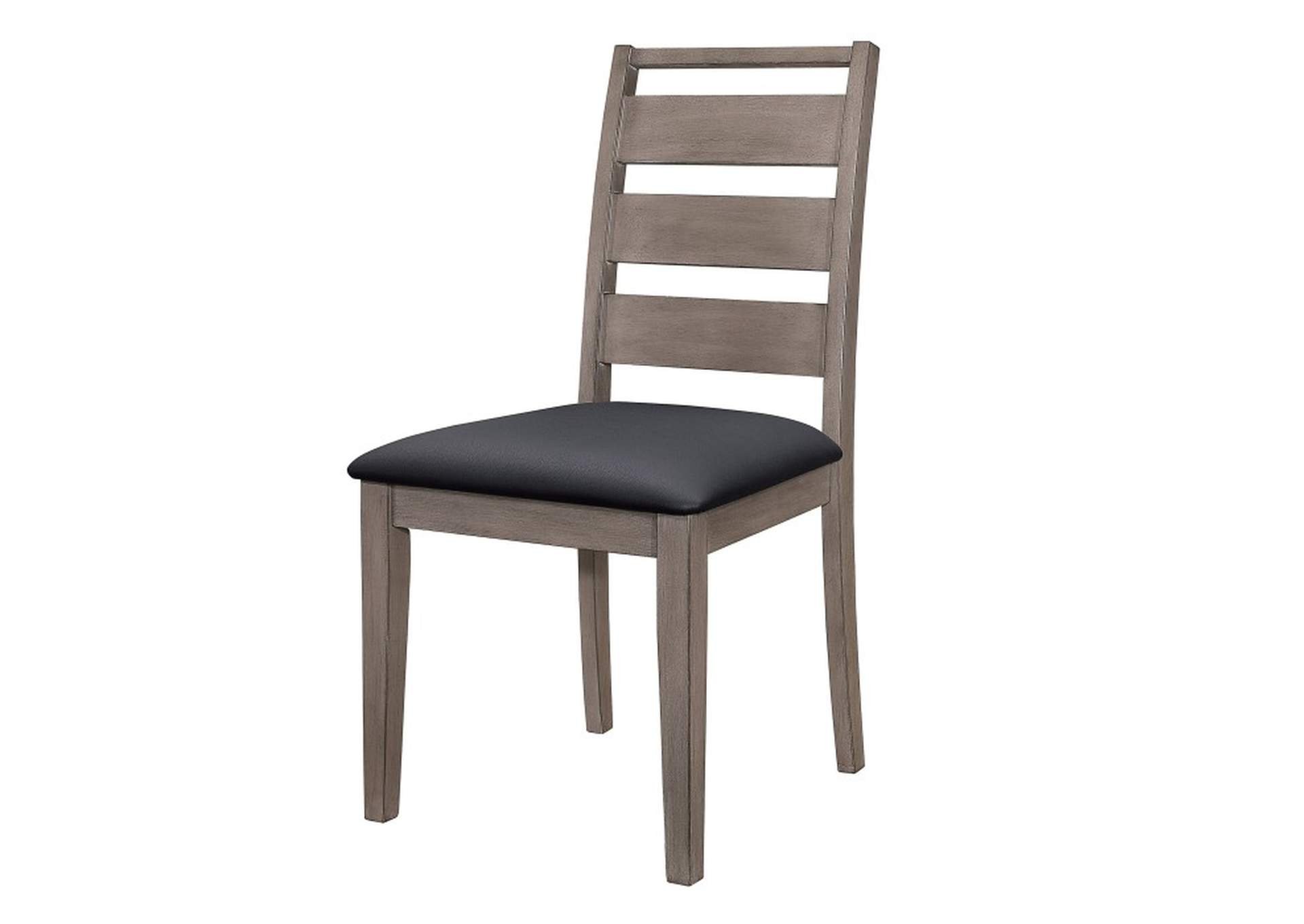 Woodrow Side Chair, Black PU,Homelegance