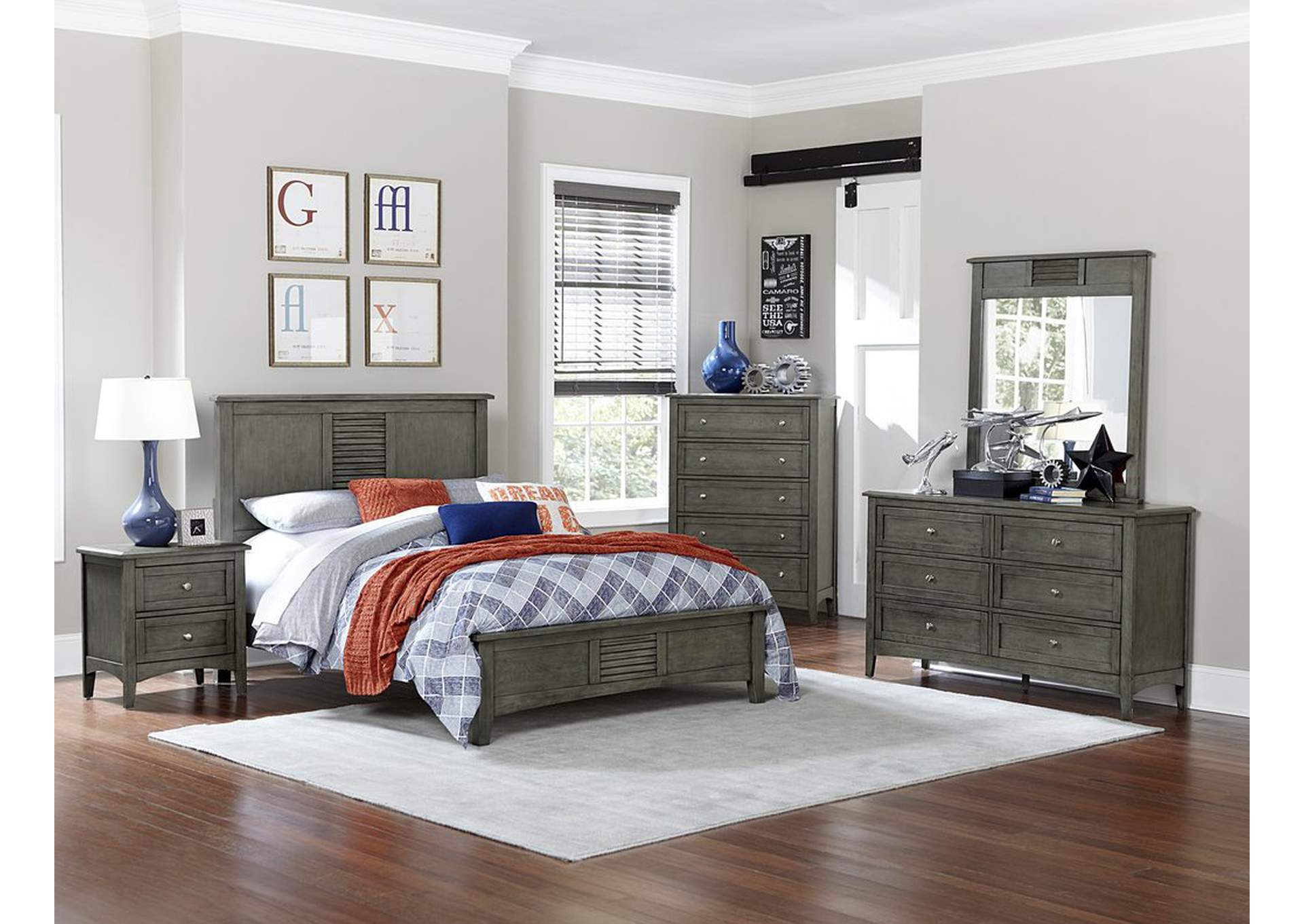 Dresser,Grey Rubberwood Vaneer,Homelegance