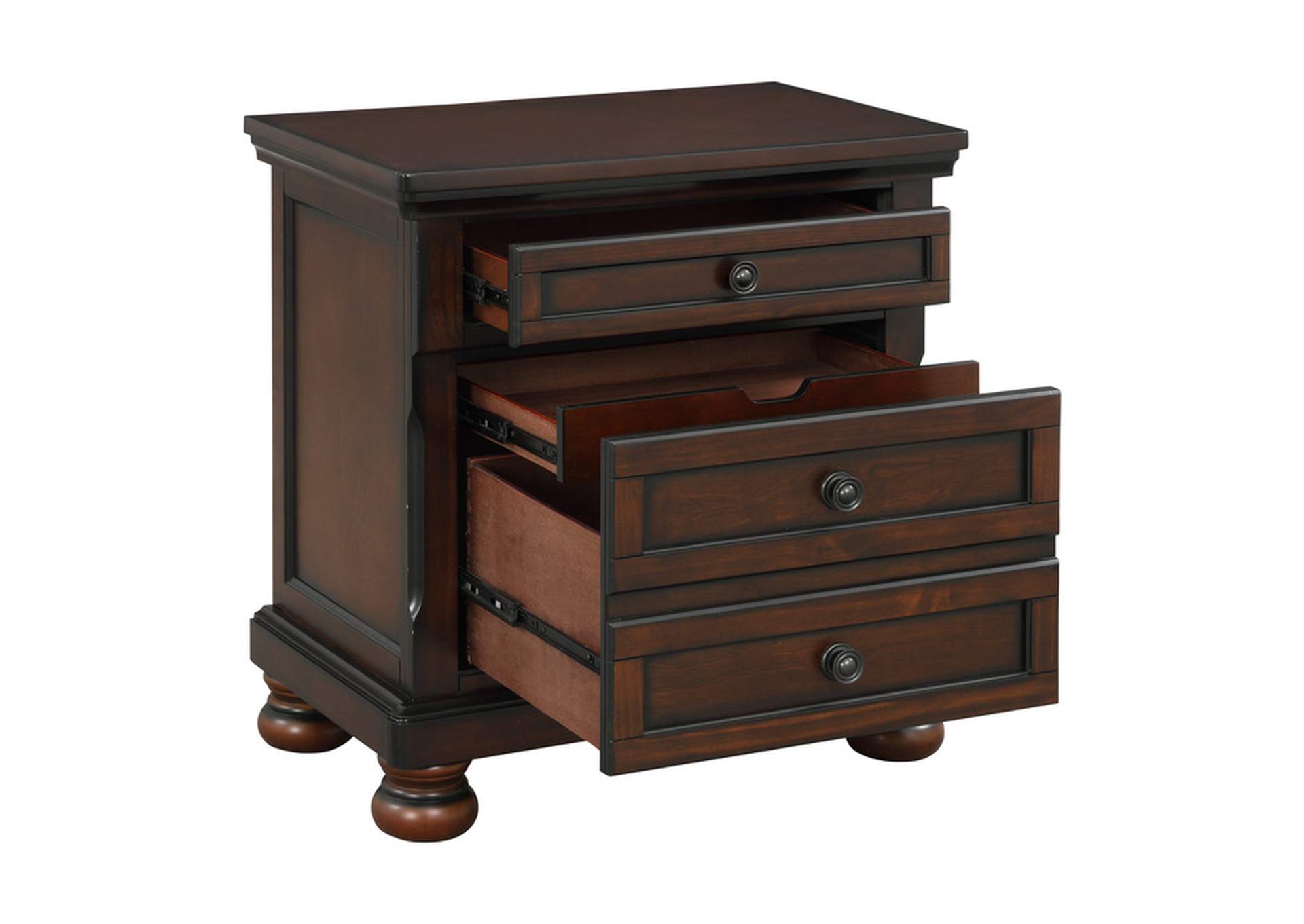 Cumberland Night Stand, Hidden Drawer,Homelegance