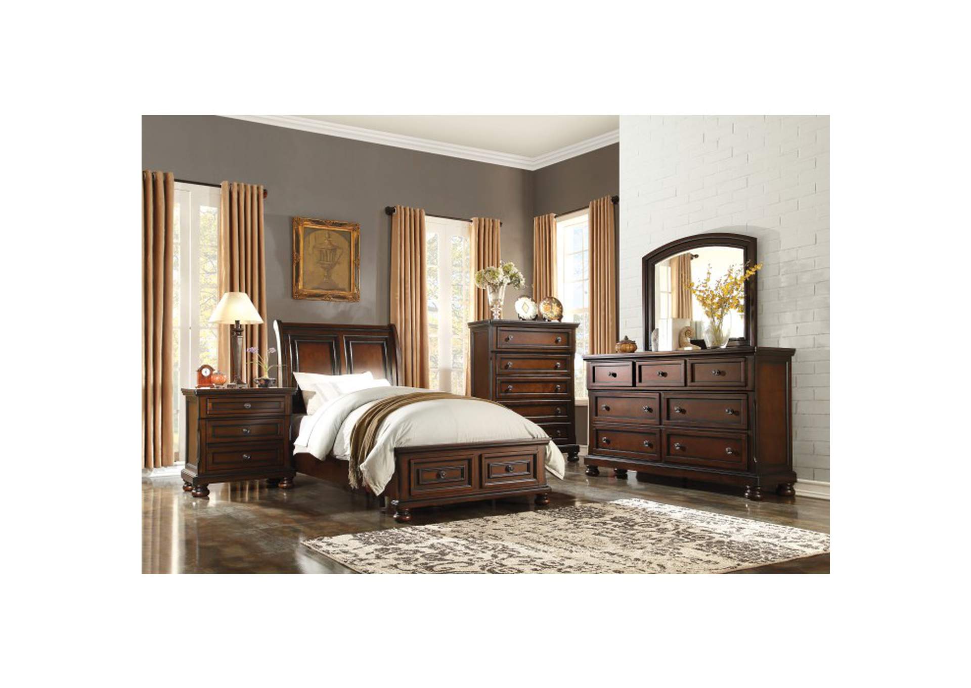 Cumberland Night Stand, Hidden Drawer,Homelegance