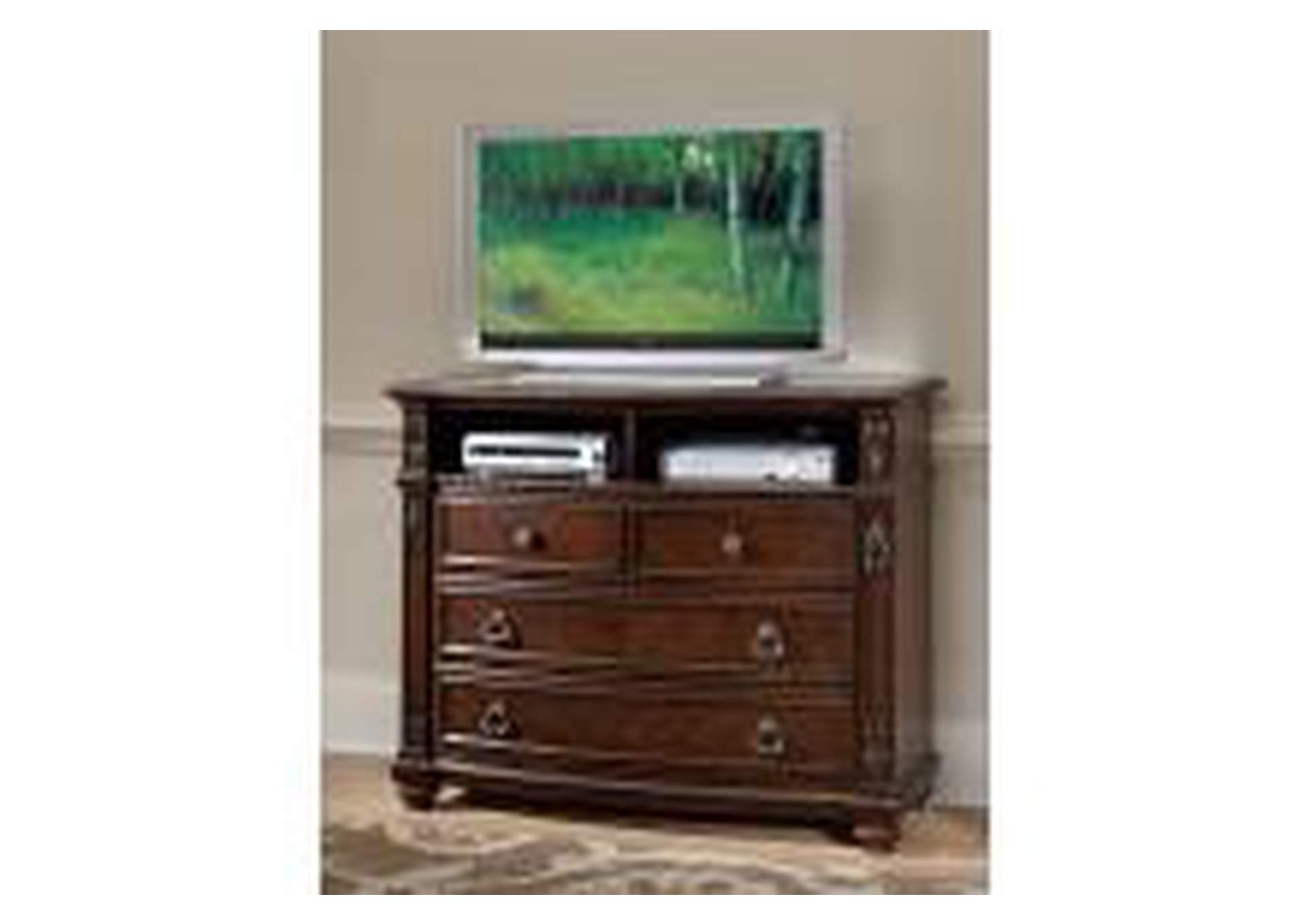 Media Chests Tv Chest, Marble Insert,Homelegance