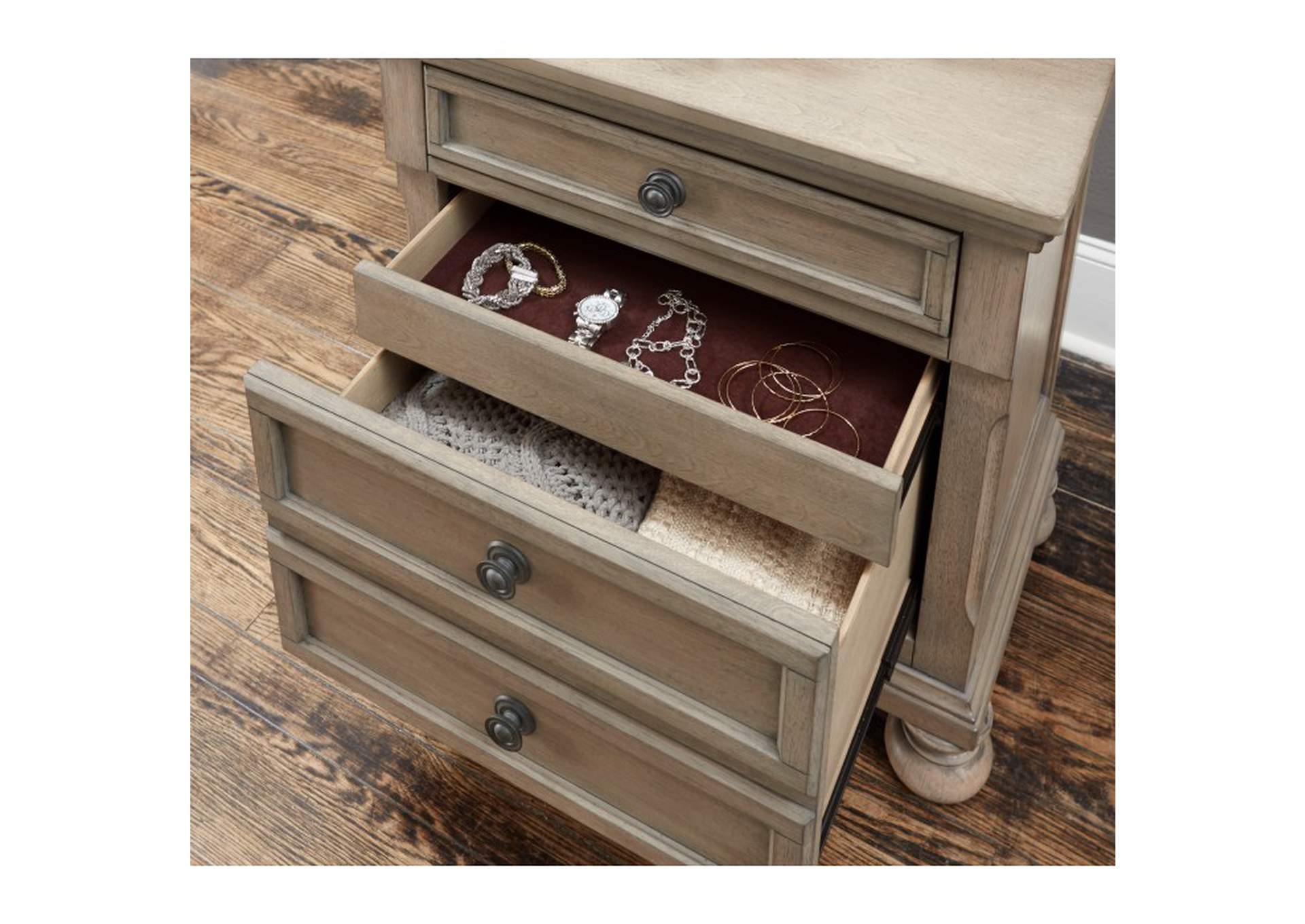 Bethel Night Stand, Hidden Drawer,Homelegance