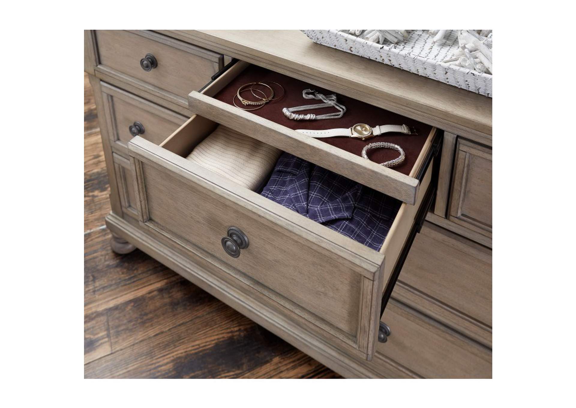 Bethel Dresser, Hidden Drawer,Homelegance