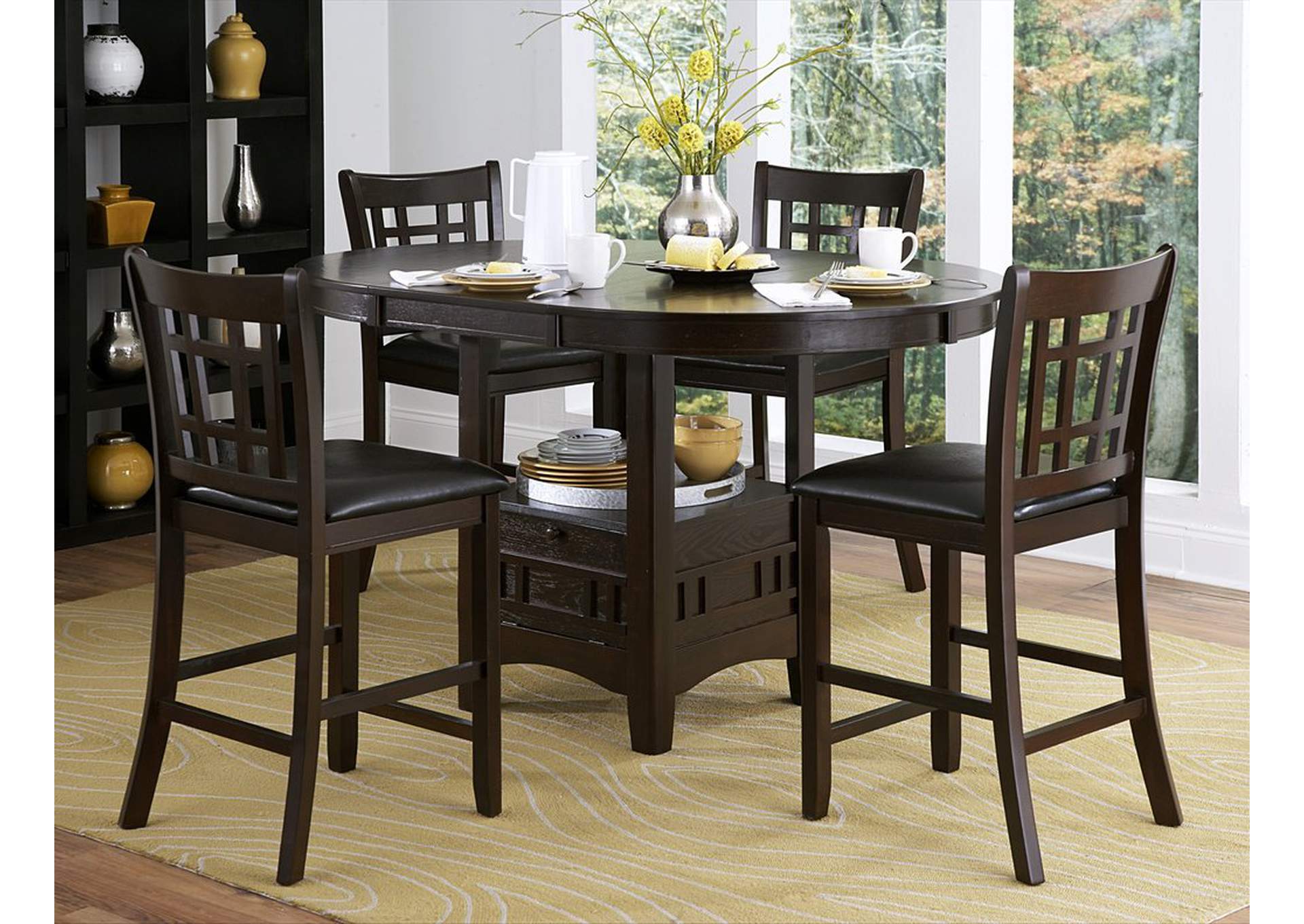 Counter Height Table; 18In Leaf,Homelegance