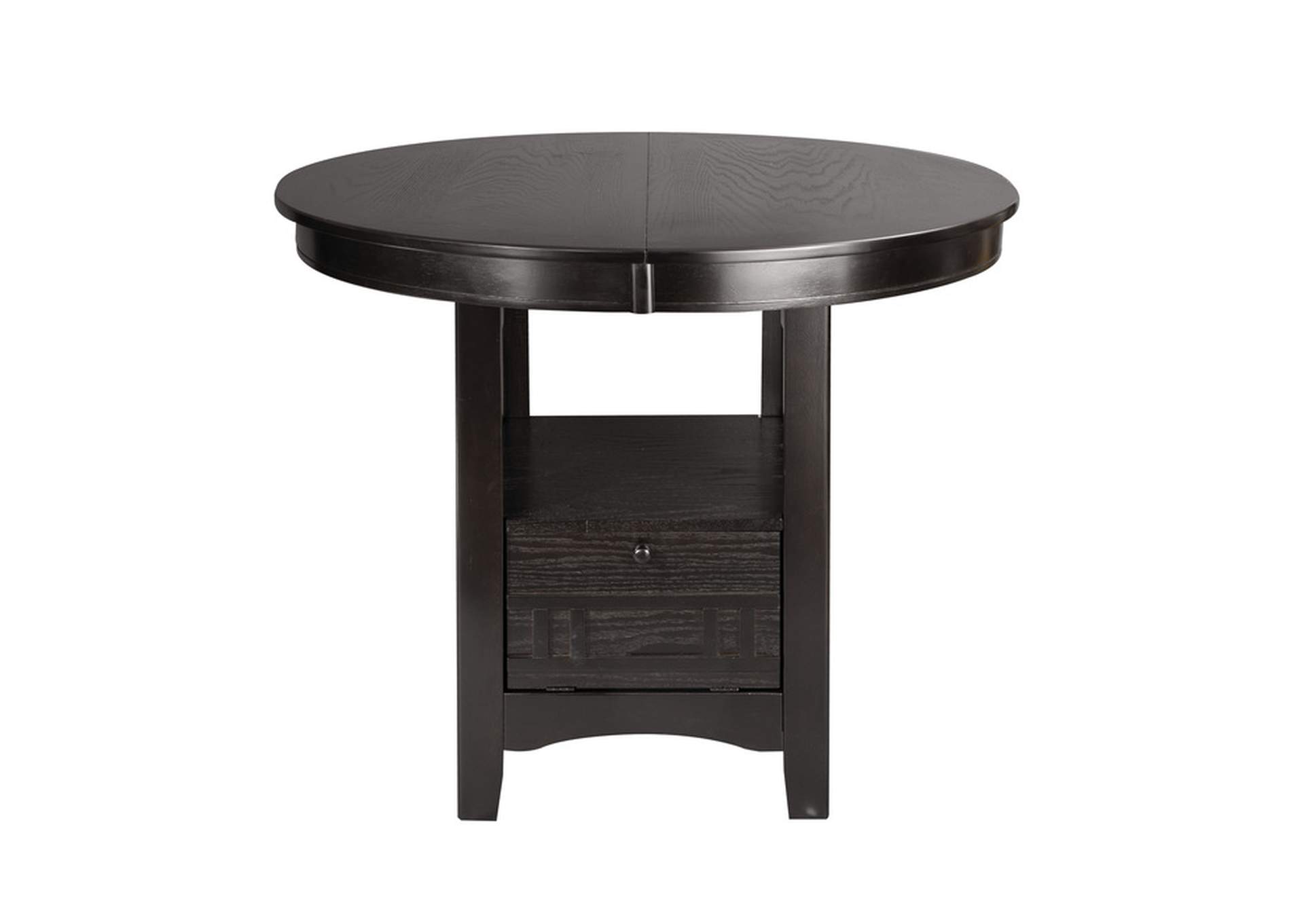 Junipero Round / Oval Counter Height Table with Storage Base,Homelegance