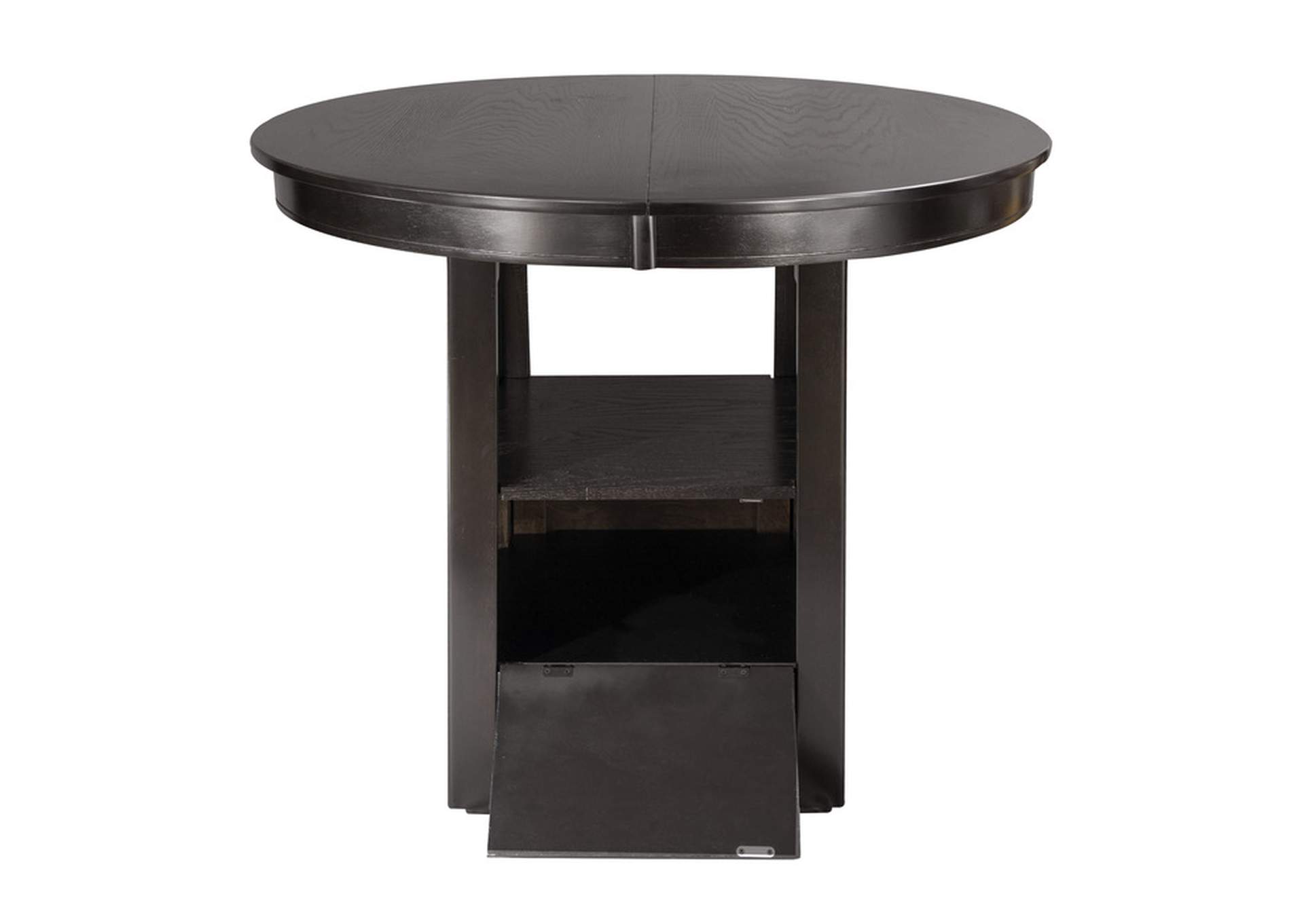 Junipero Round / Oval Counter Height Table with Storage Base,Homelegance