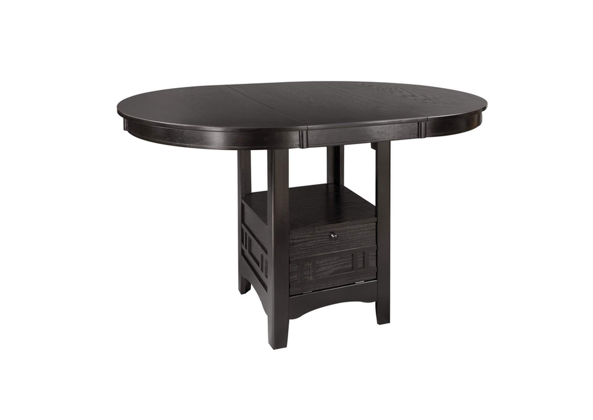 Junipero Round / Oval Counter Height Table with Storage Base,Homelegance