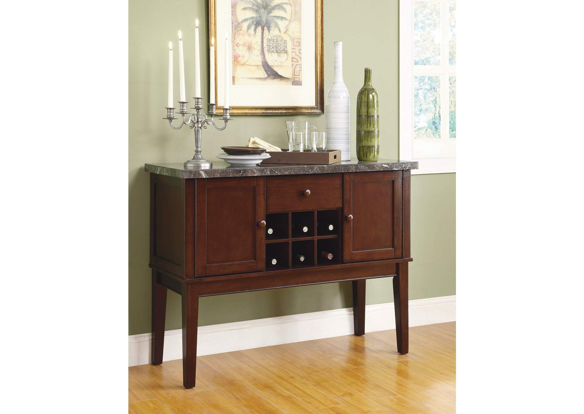 Server; Marble Top,Homelegance