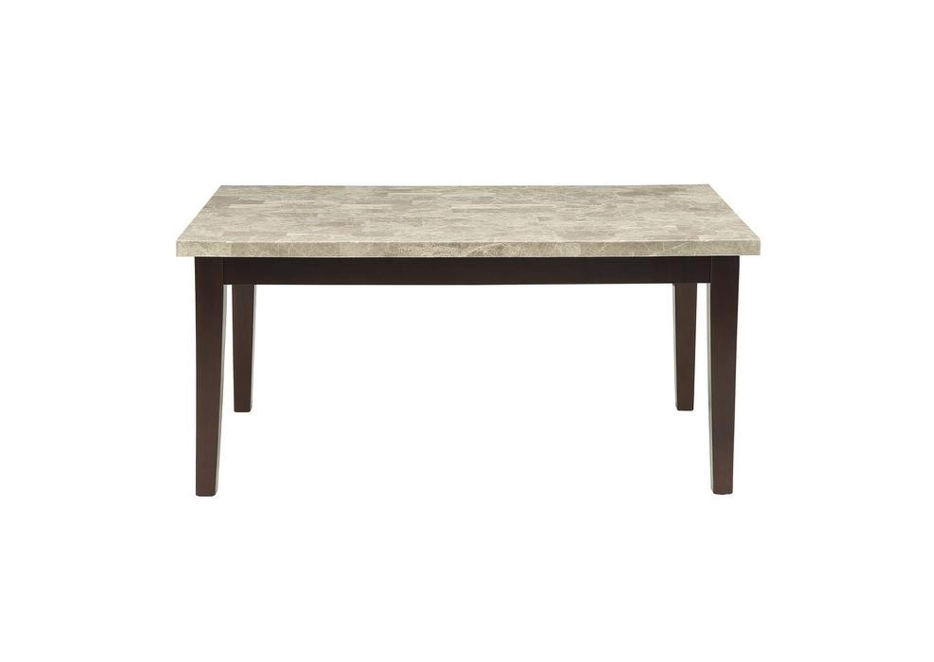 Decatur Dining Table, Marble Top,Homelegance