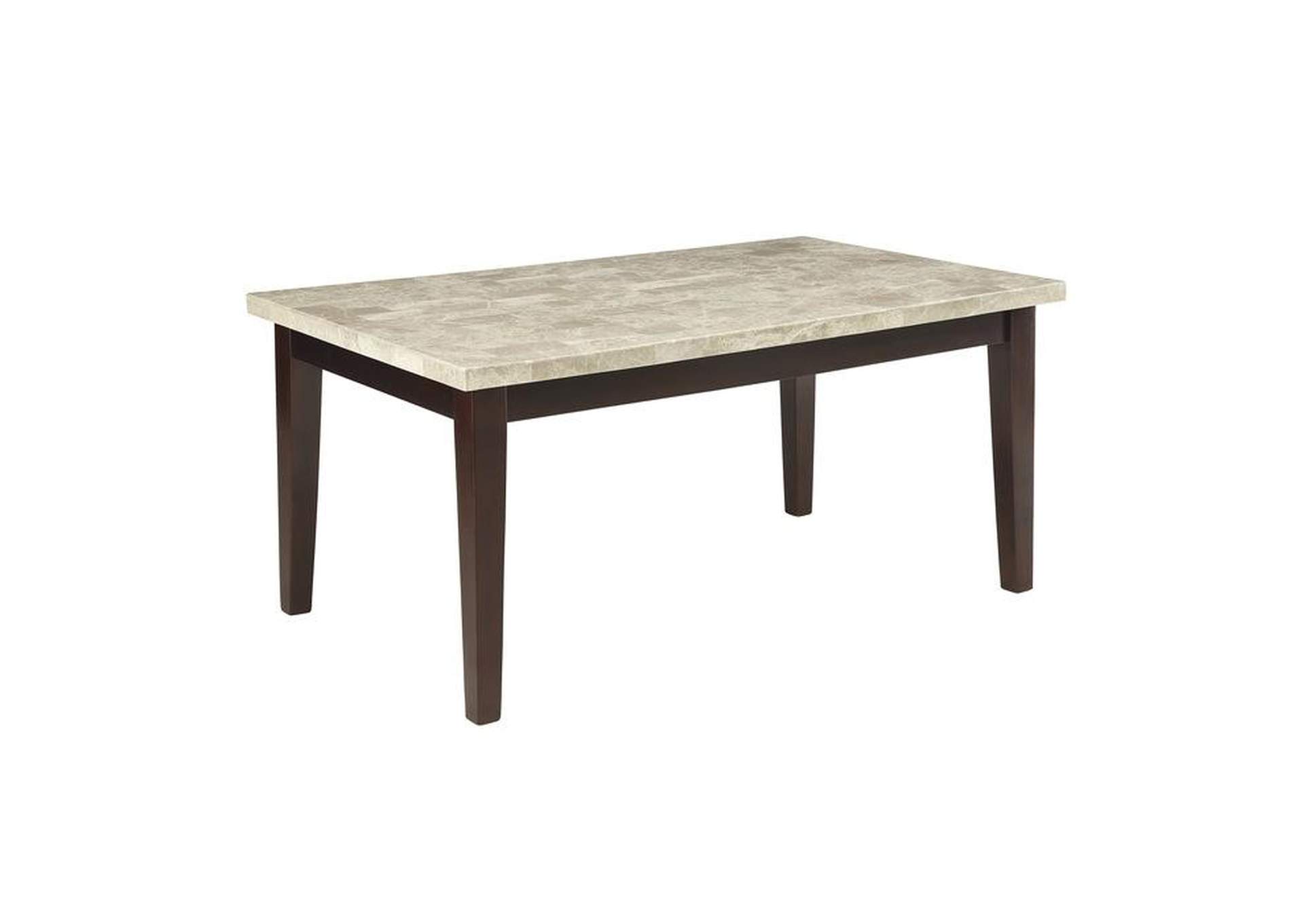 Decatur Dining Table, Marble Top,Homelegance