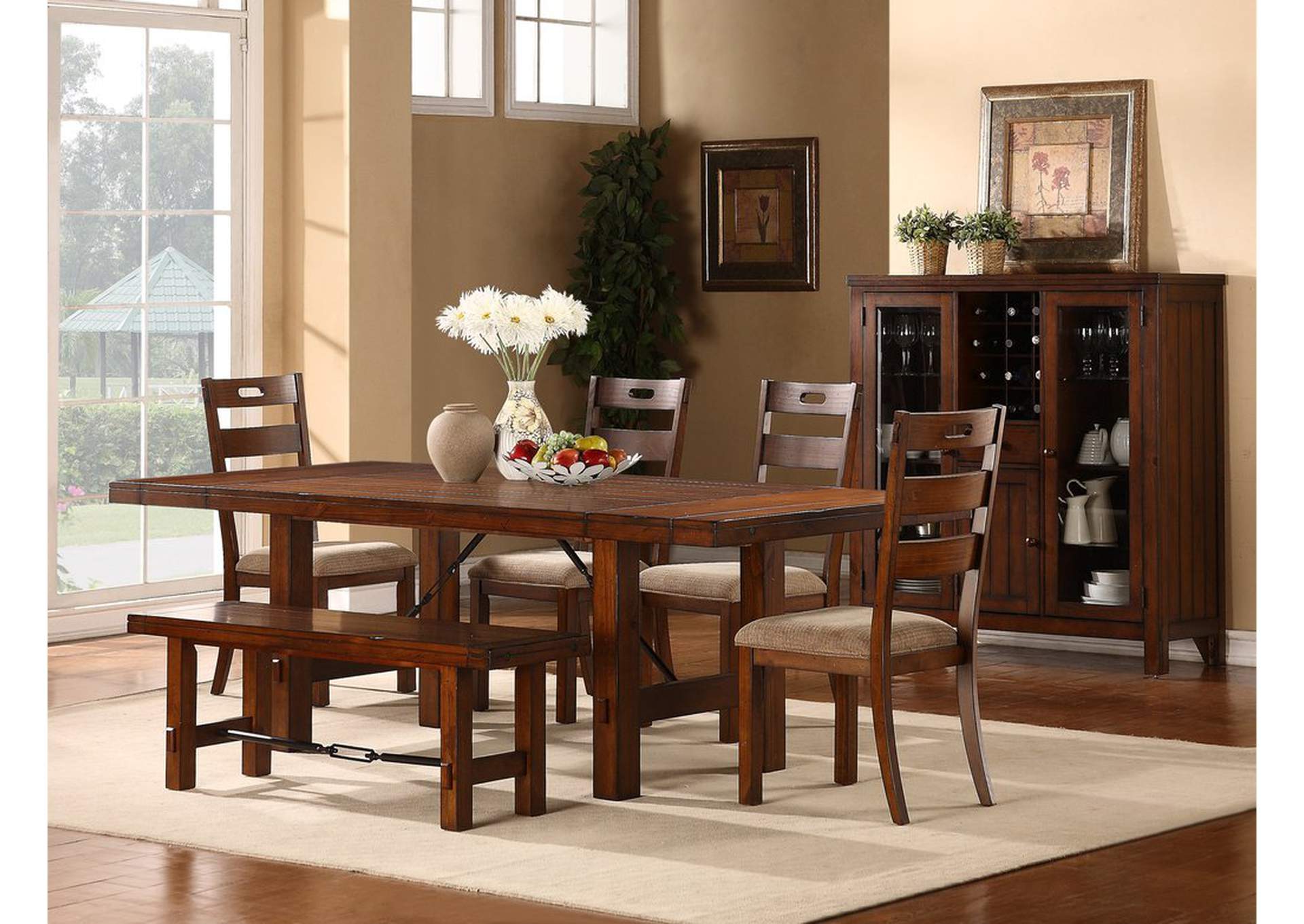 Side Chair; Warm Oak,Homelegance