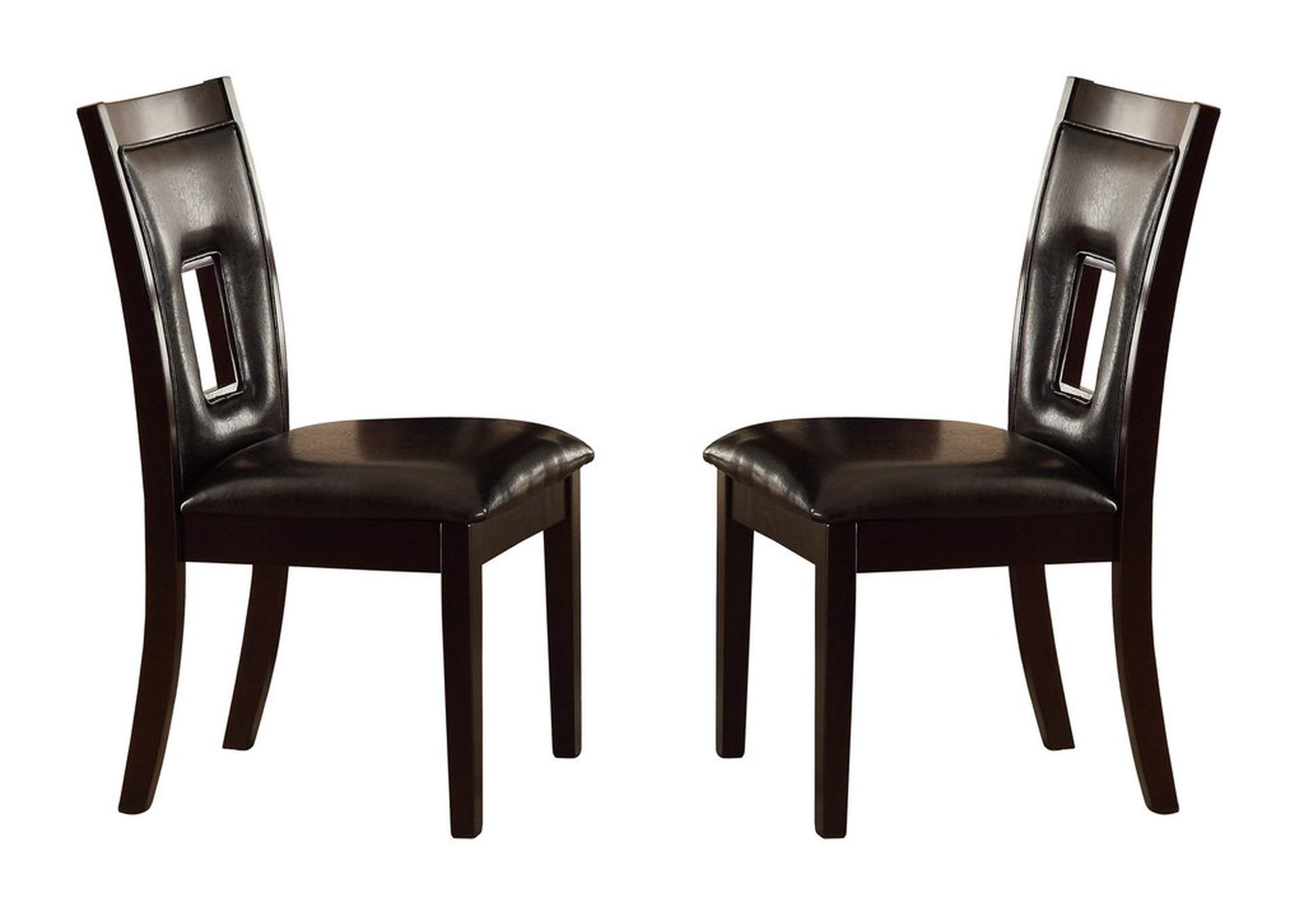 Side Chair; D.Brw P/U; Keyhole,Homelegance