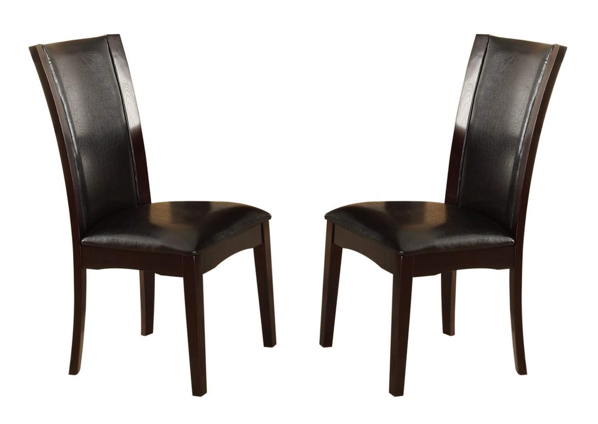 Side Chair; Drk Brown P/U,Homelegance