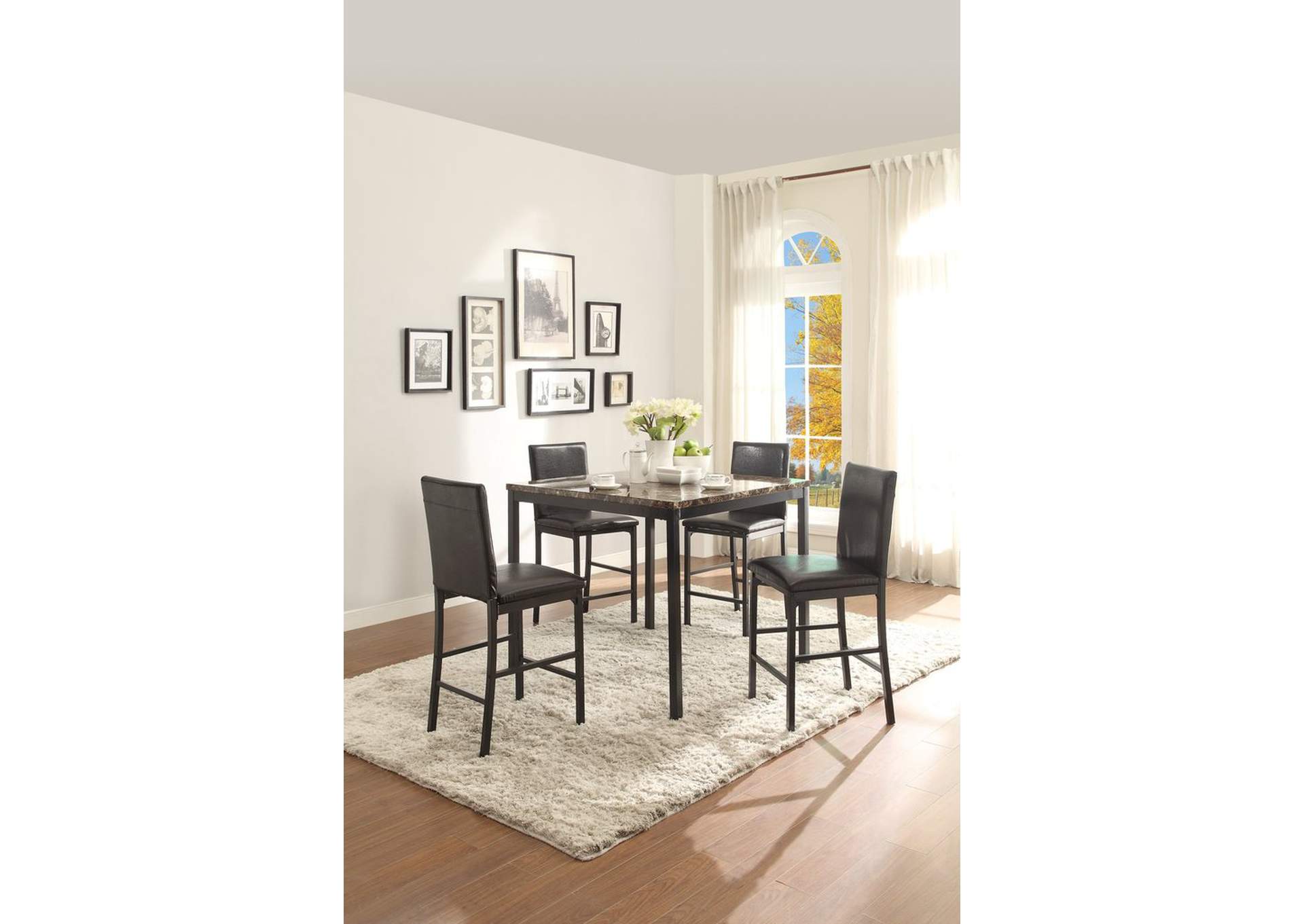 Counter Height Table; Faux Marble;3A,Homelegance