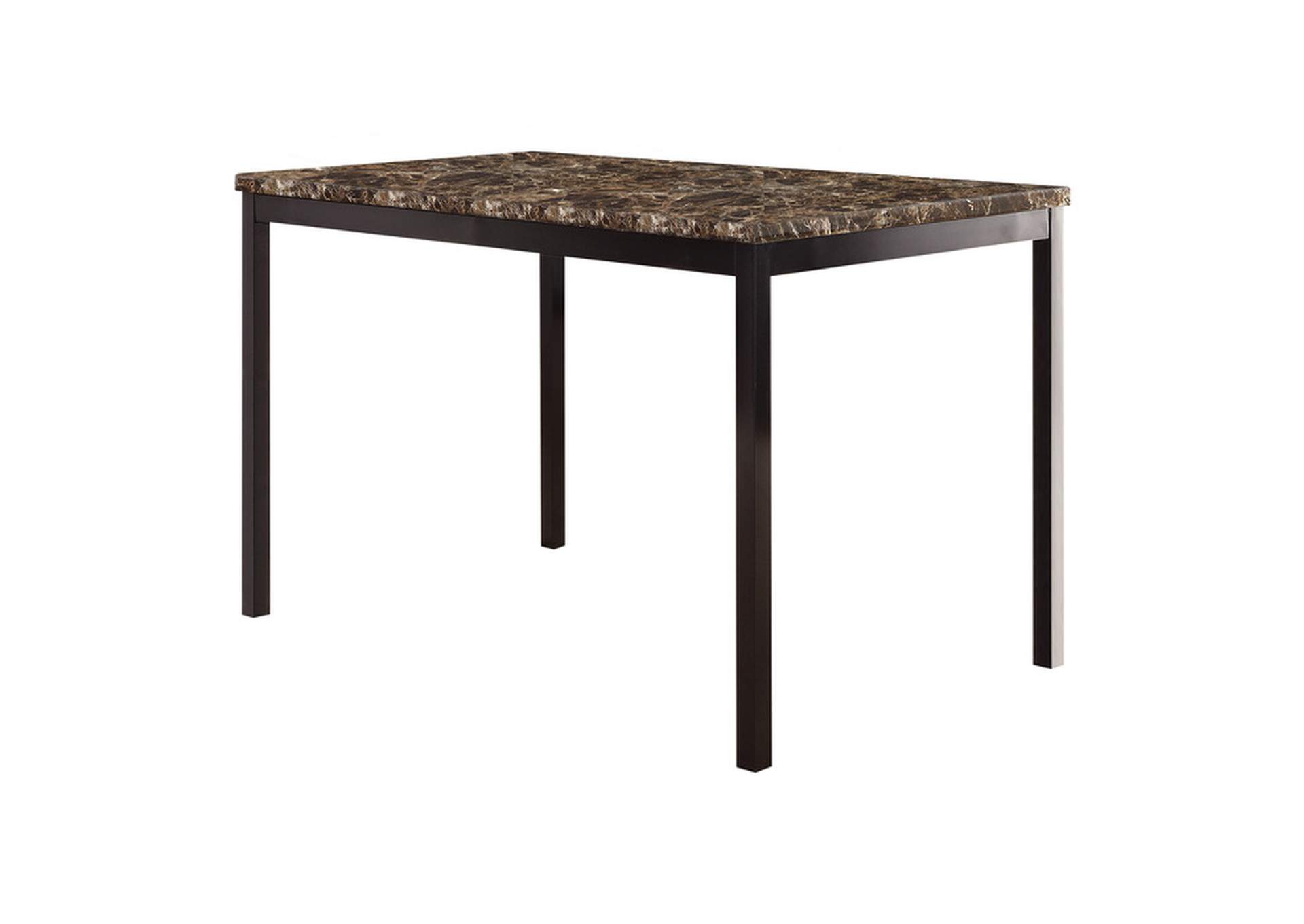 Tempe Dining Table, Faux Marble Top,Homelegance