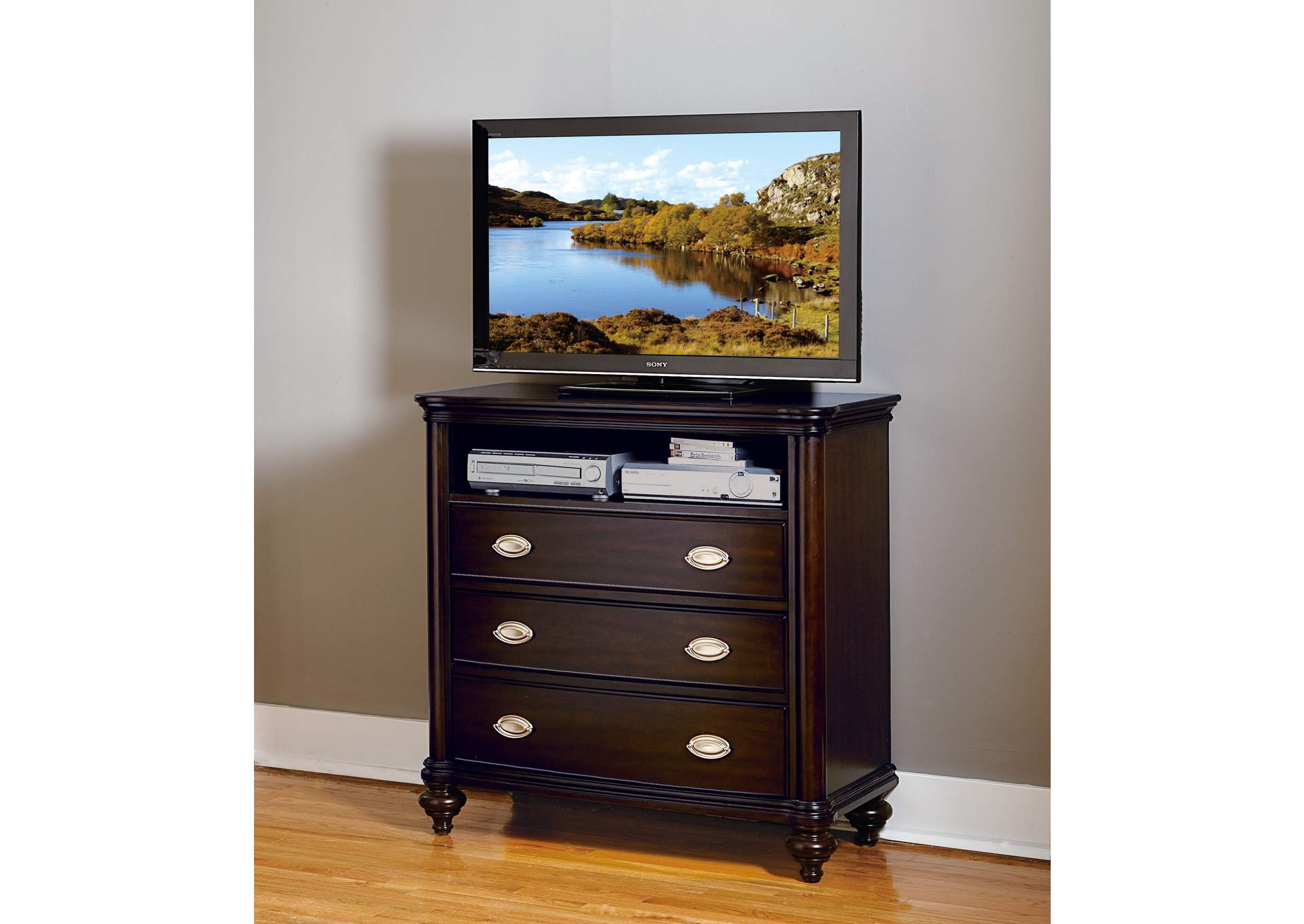 Marston Cherry TV Chest,Homelegance