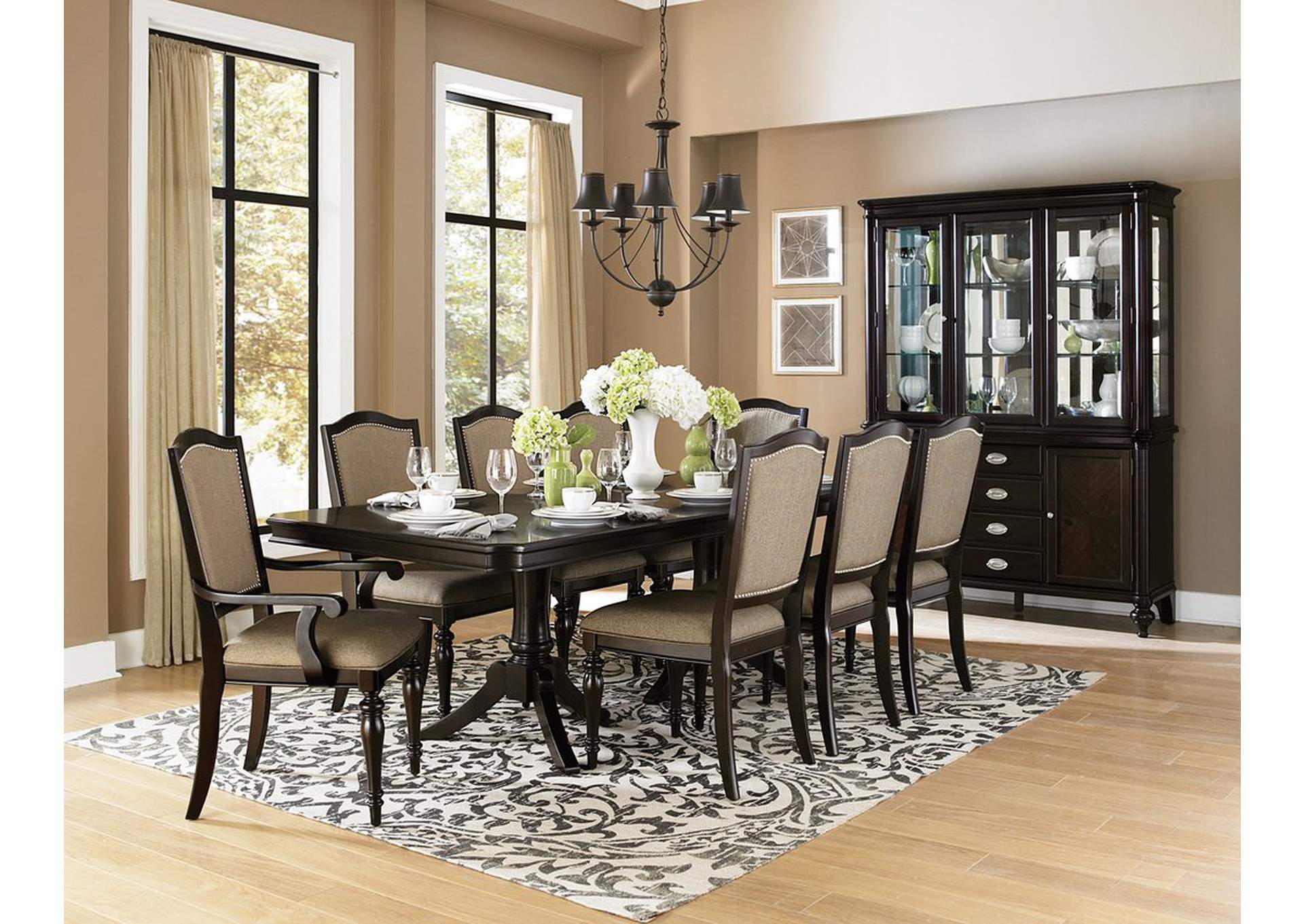 Arm Chair; Nail Heads & Fabric,Homelegance