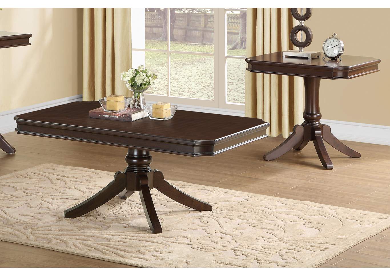 Marston Cherry End Table,Homelegance