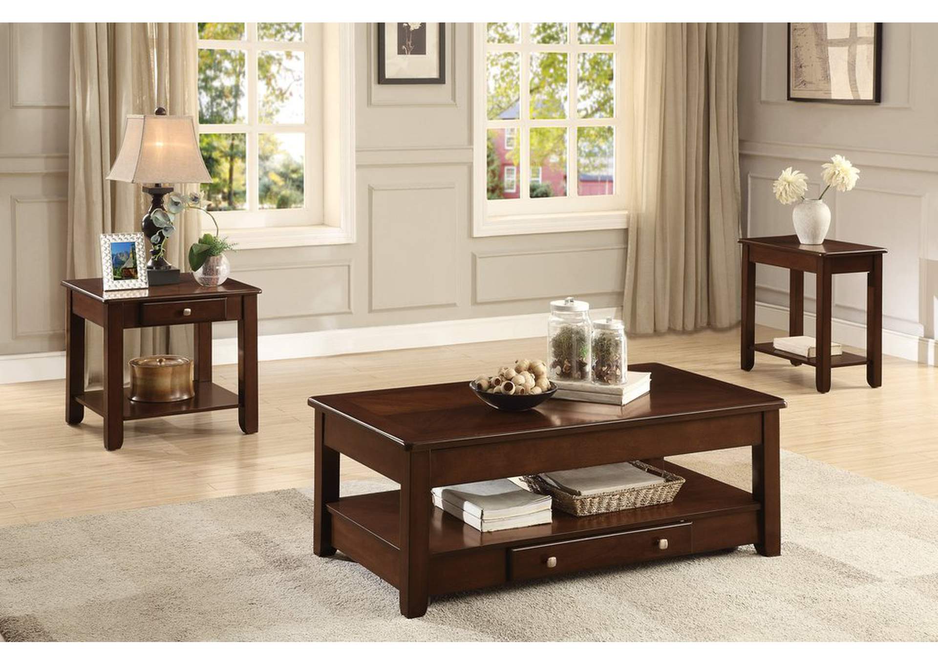 End Table, Drawer, D. Espresso,Homelegance