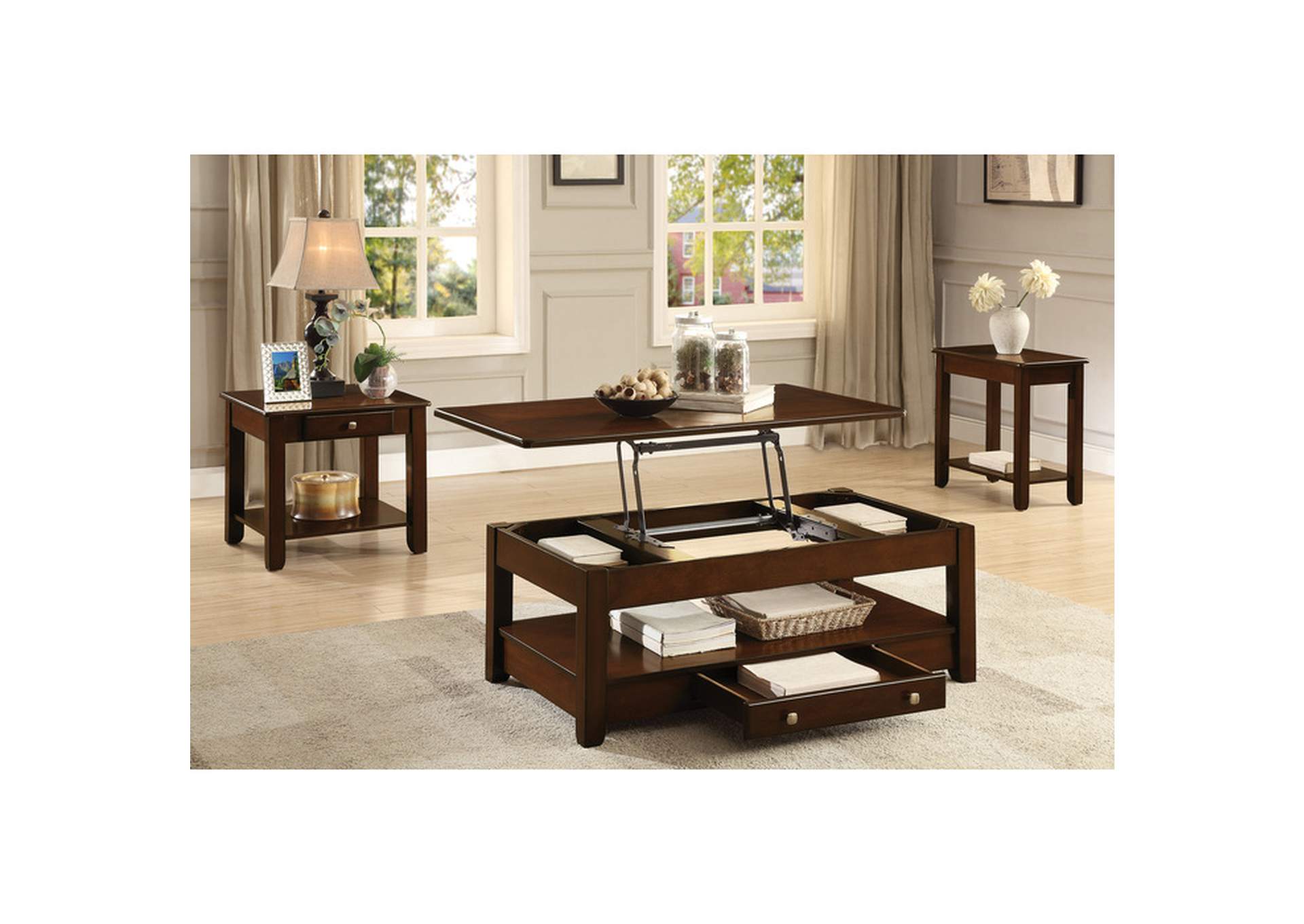 Ballwin Lift Top Cocktail Table,Homelegance