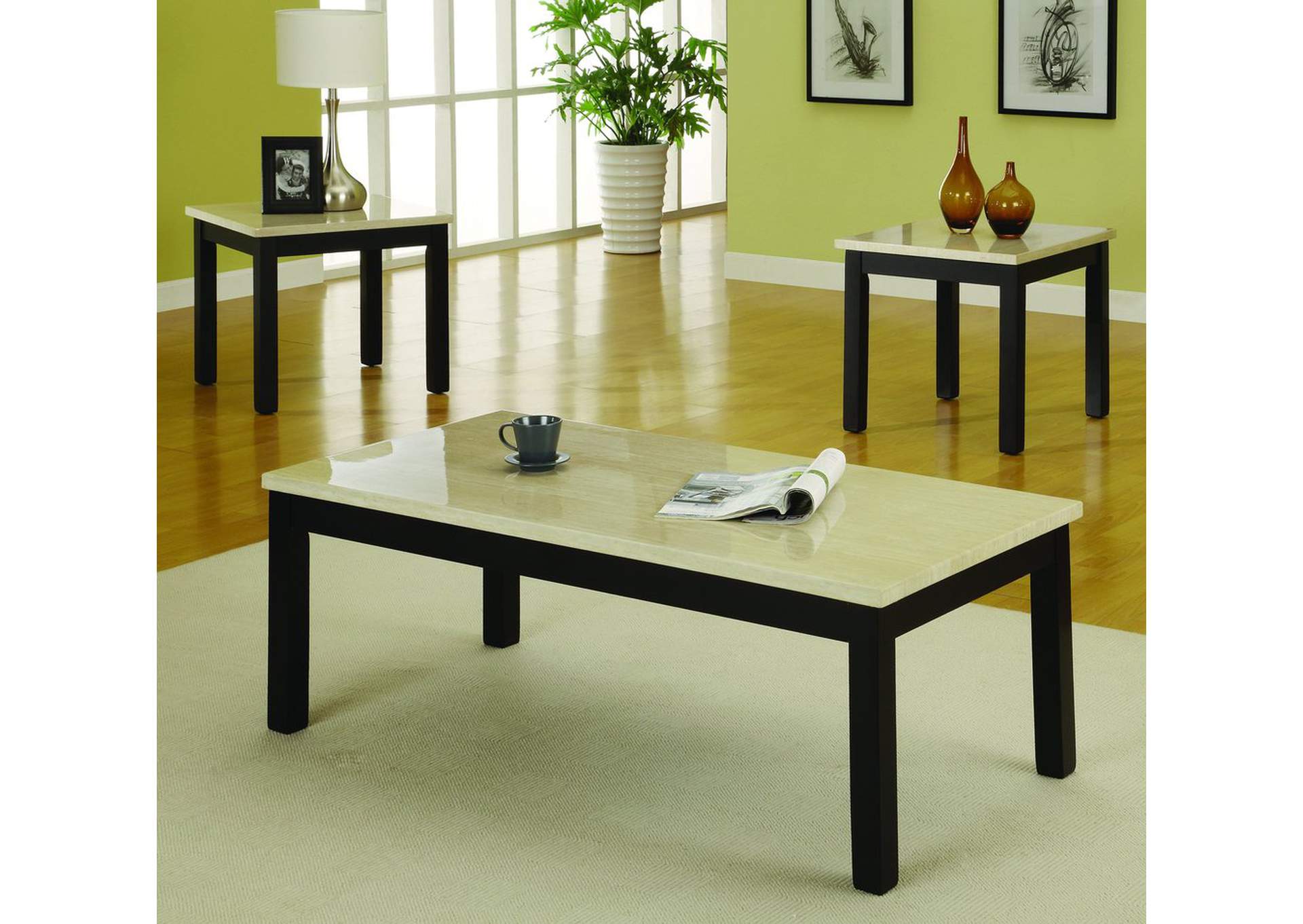 3 Piece Pack Occasional Table;White Paper,Homelegance