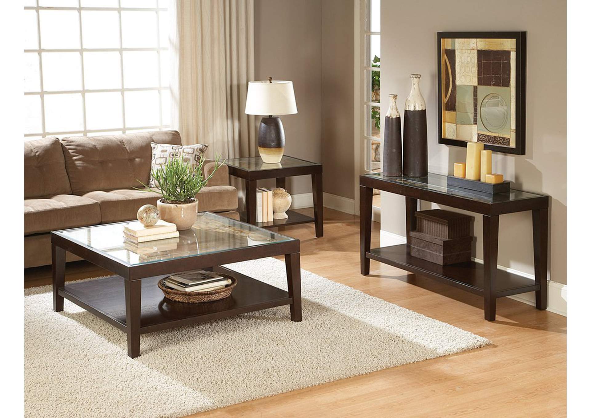 End Table; Glass Top,Homelegance