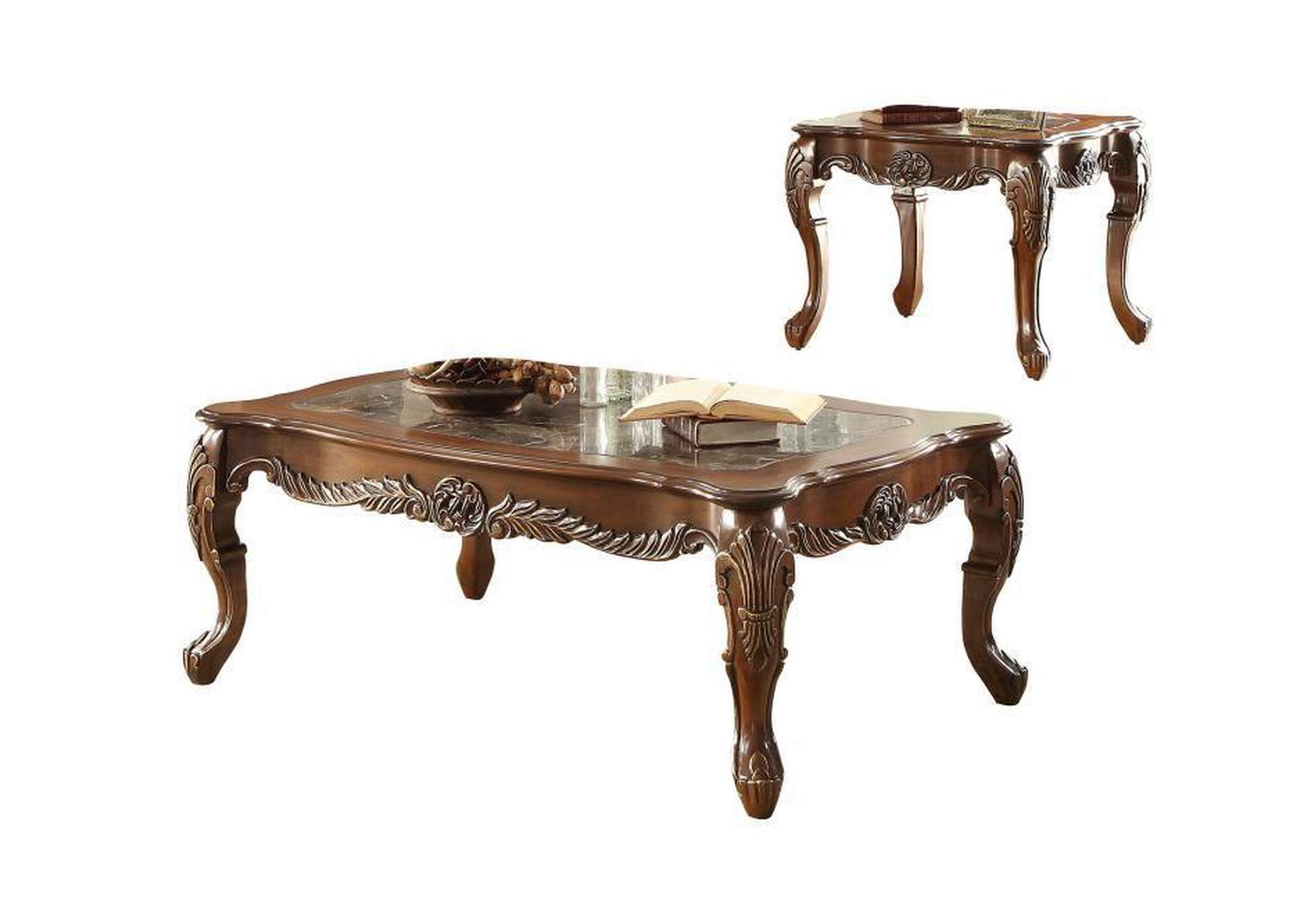 Cocktail Table, Genuine Marble Inset,Homelegance