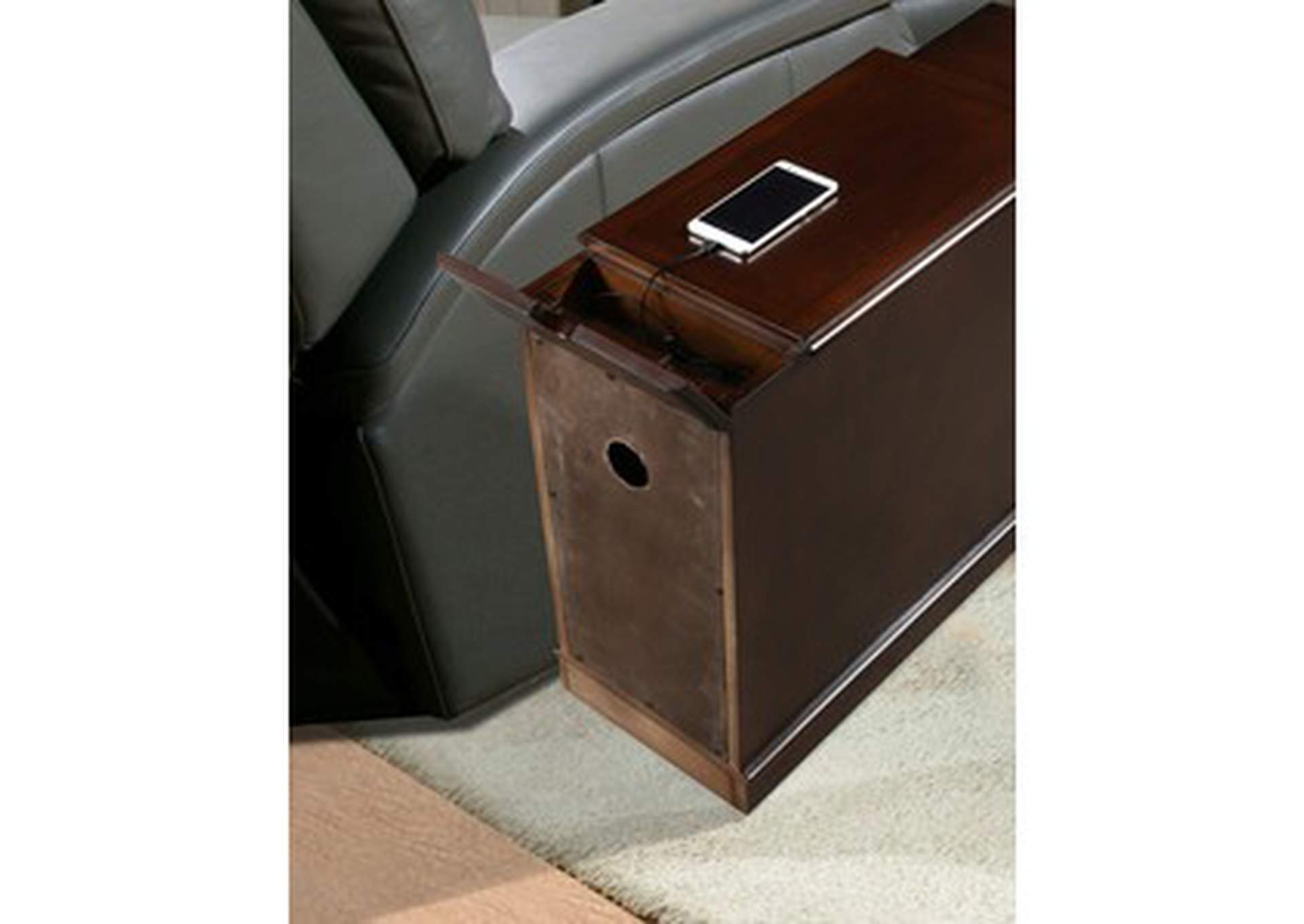 Desks espeso Chairside Table W/Power Charger,Espeso,3A,Homelegance