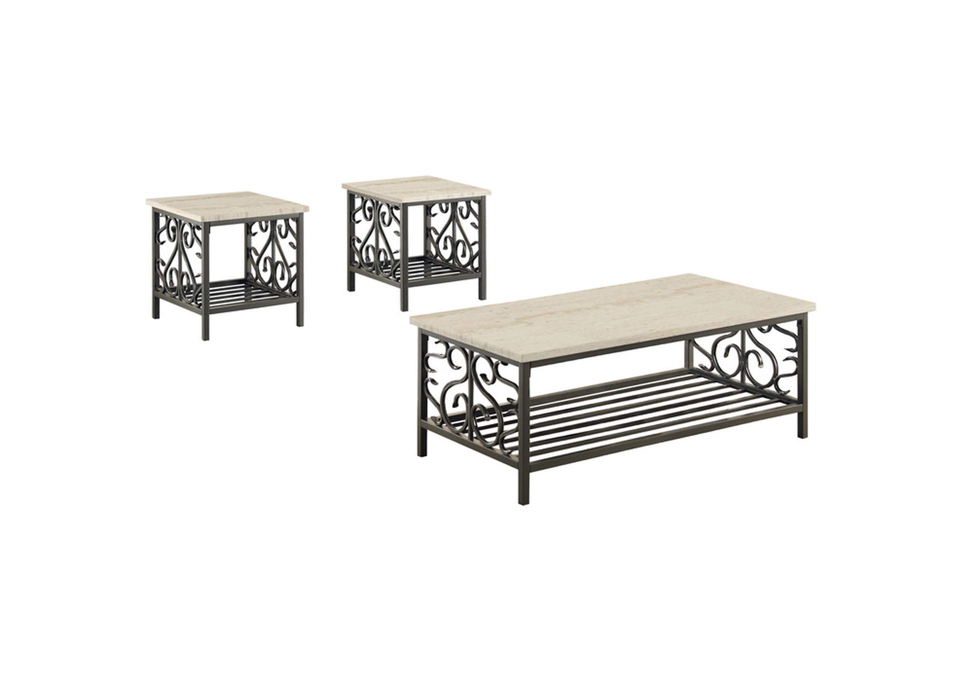 Fairhope 3 Piece Occasional Set,Homelegance