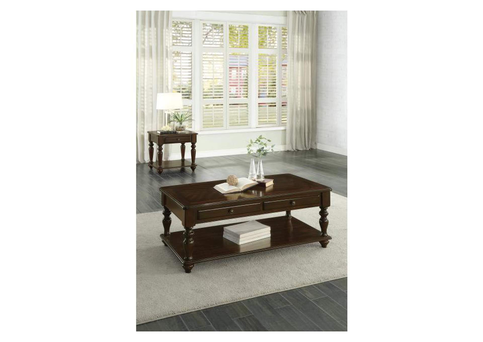 End Table, Drawer, Espresso,Homelegance