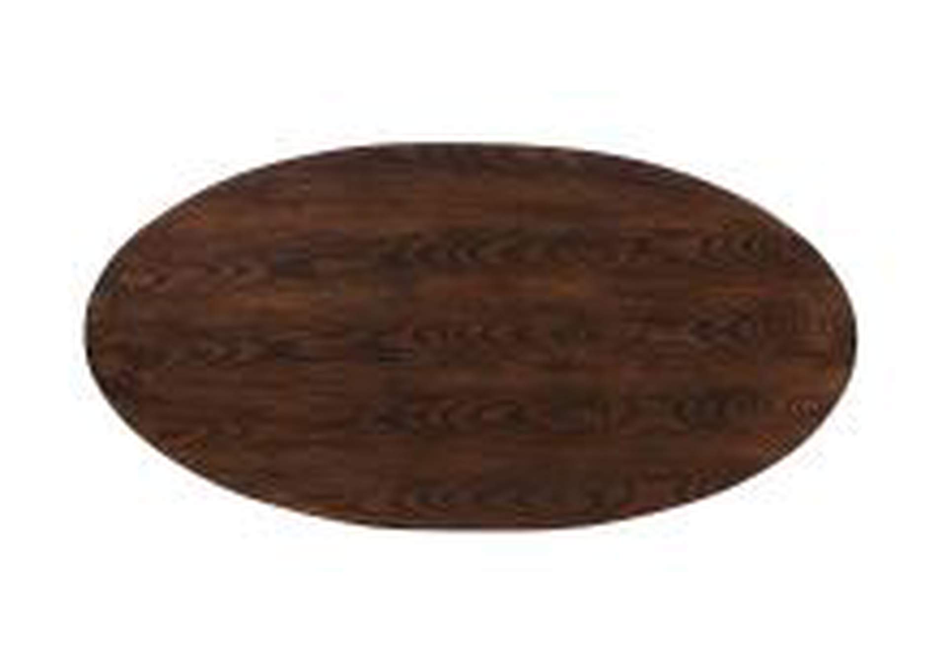 Lhasa Walnut Finish Cocktail Table, Oval, Ash Veneer, Walnut Finish,Homelegance