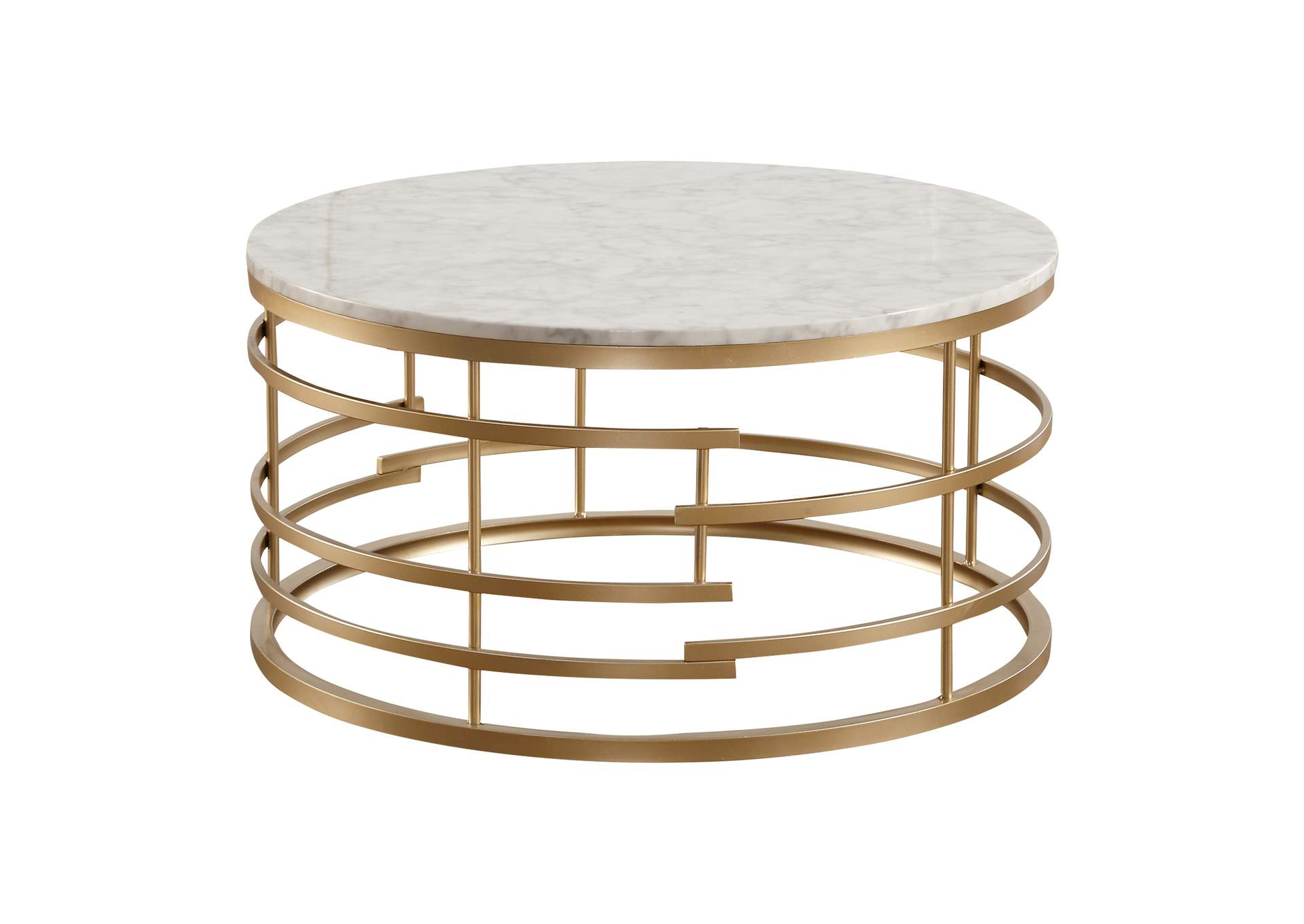 Brassica Gold Cocktail Table,Homelegance