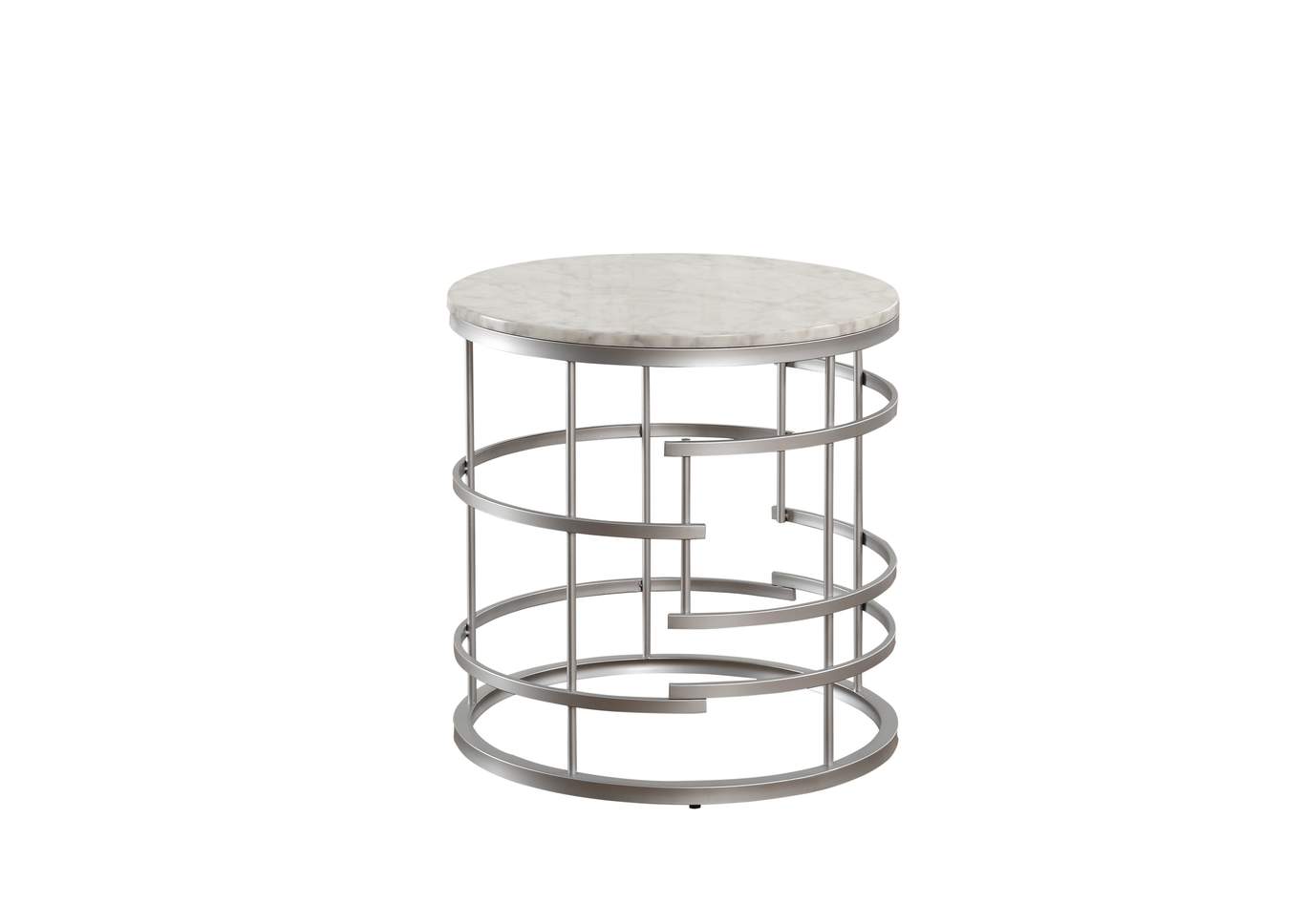 Brassica Silver End Table,Homelegance