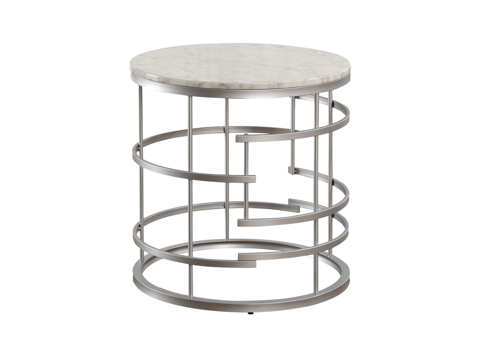 Brassica Silver End Table,Homelegance