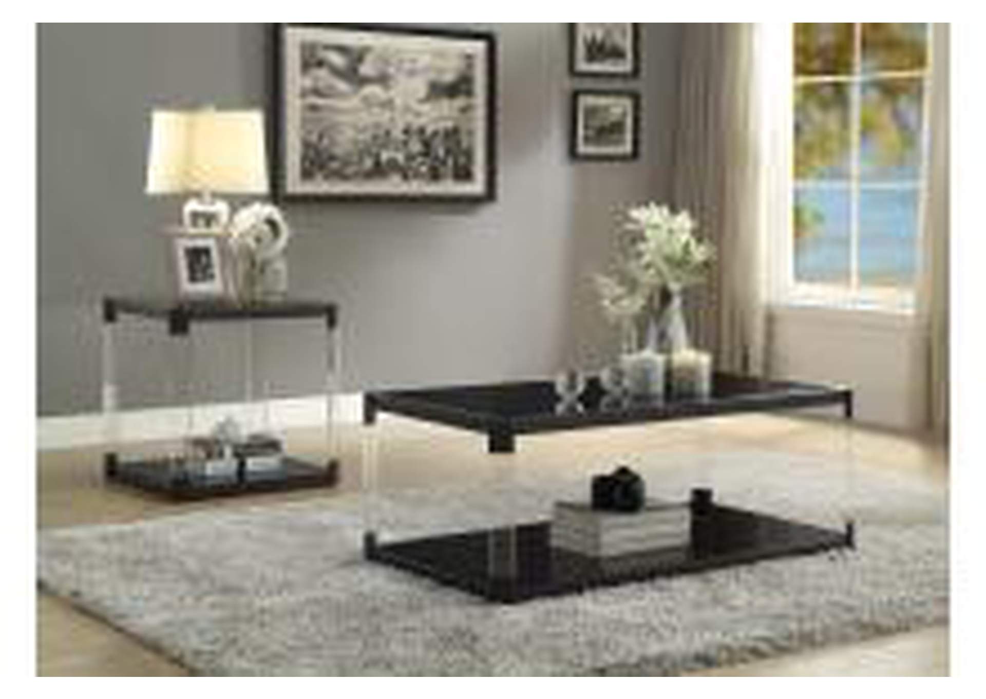 Mehta Cocktail Table With Casters,Homelegance