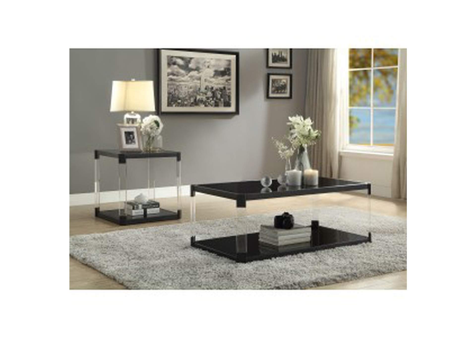 Mehta Cocktail Table With Casters,Homelegance