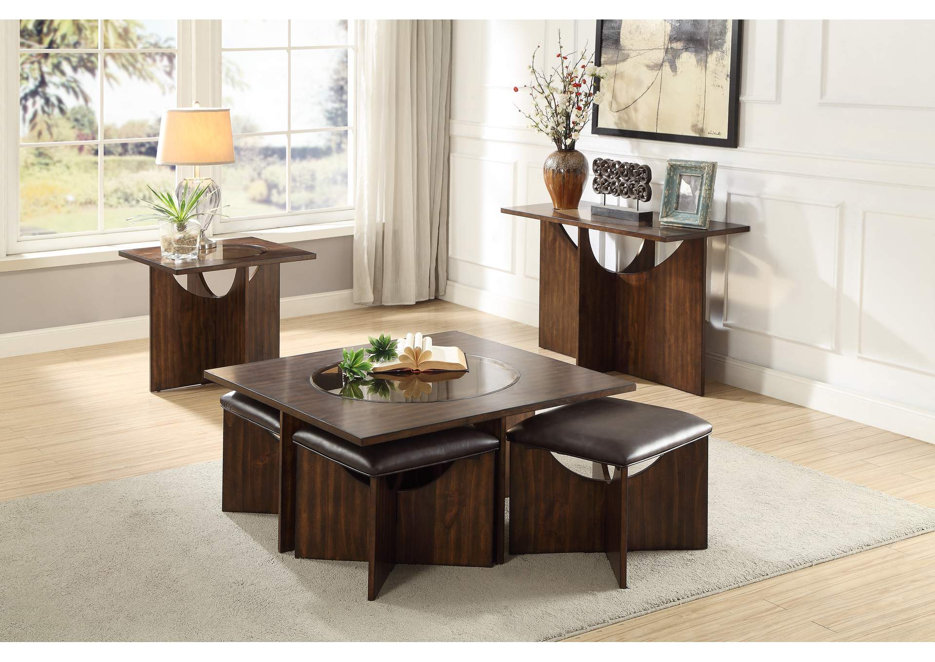 Brown Cocktail Table,Homelegance