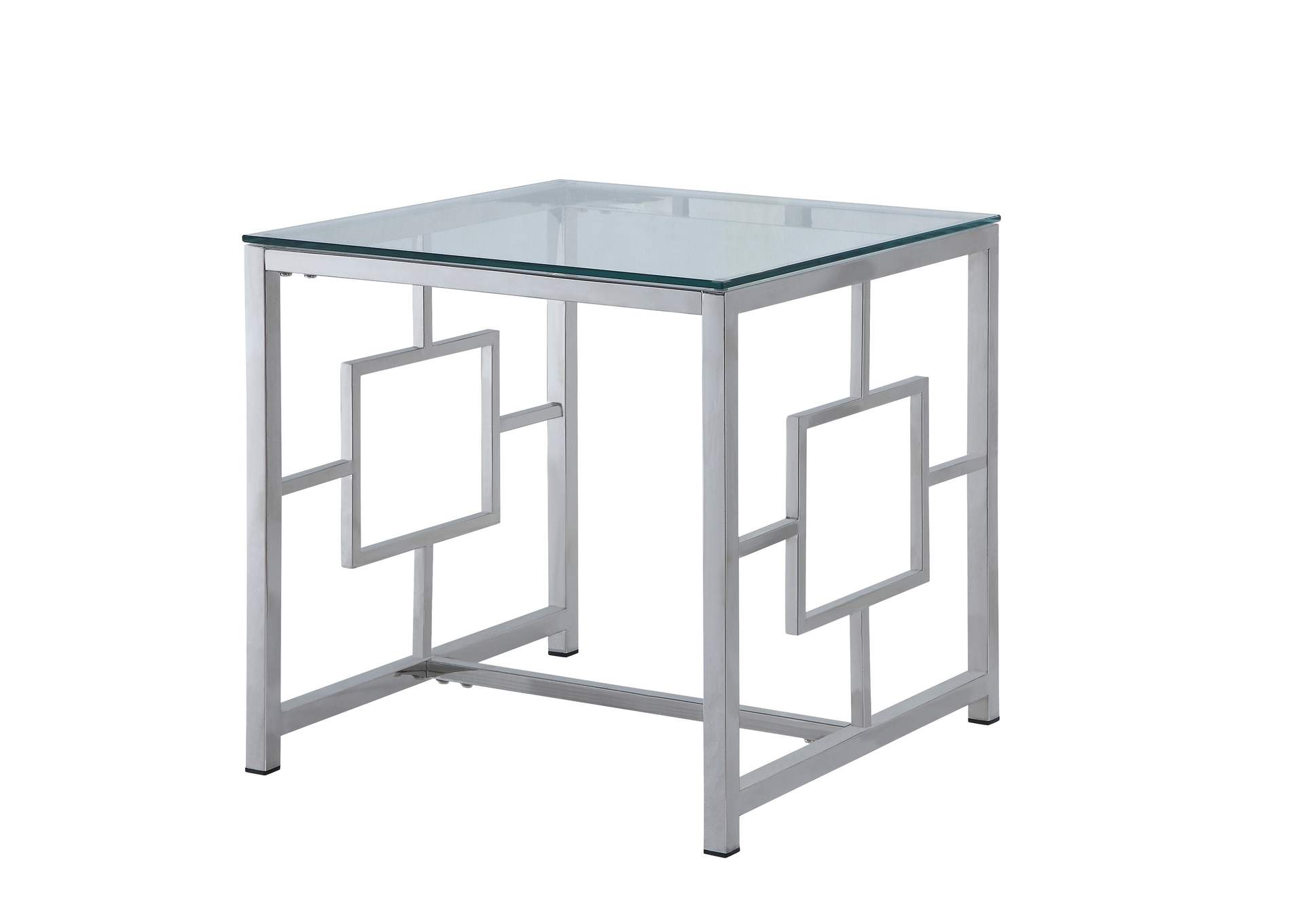 Yesenia White End Table,Homelegance