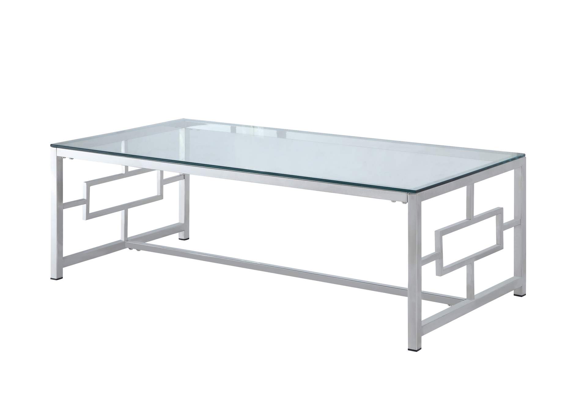 Yesenia Clear Cocktail Table,Homelegance