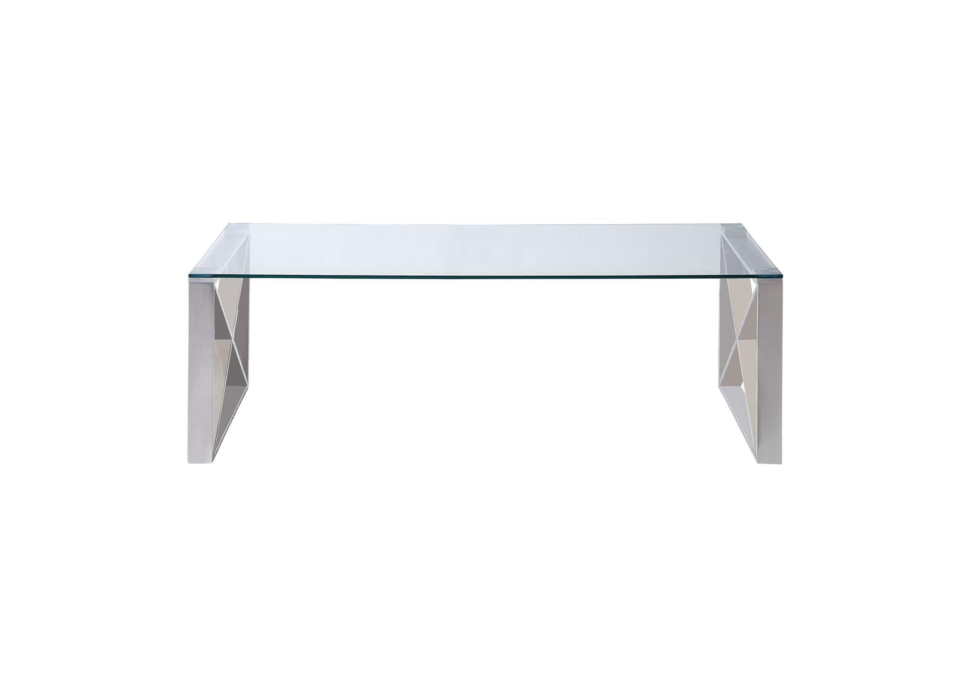 Rush Clear Cocktail Table,Homelegance