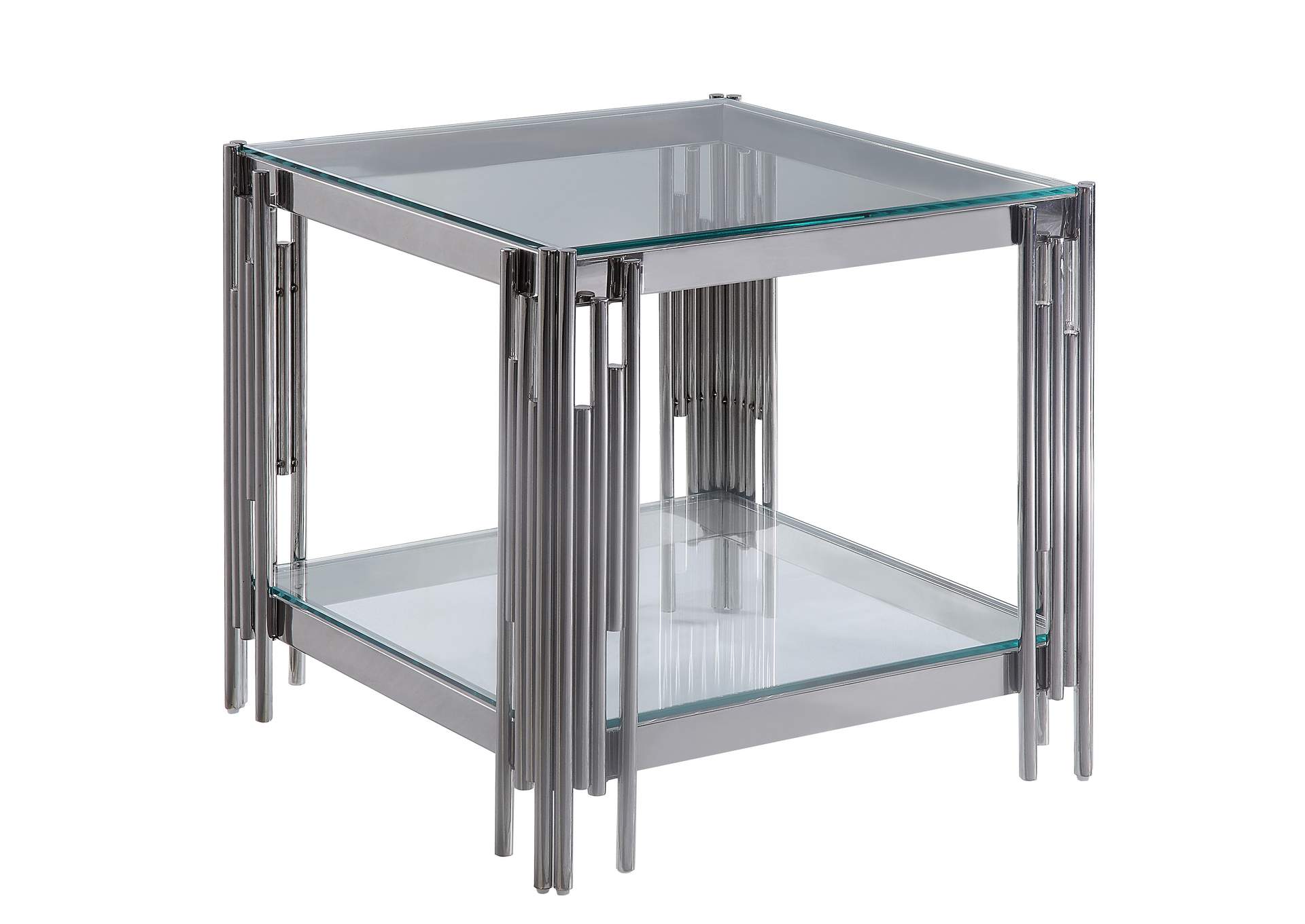 Porfirio Metallic End Table,Homelegance