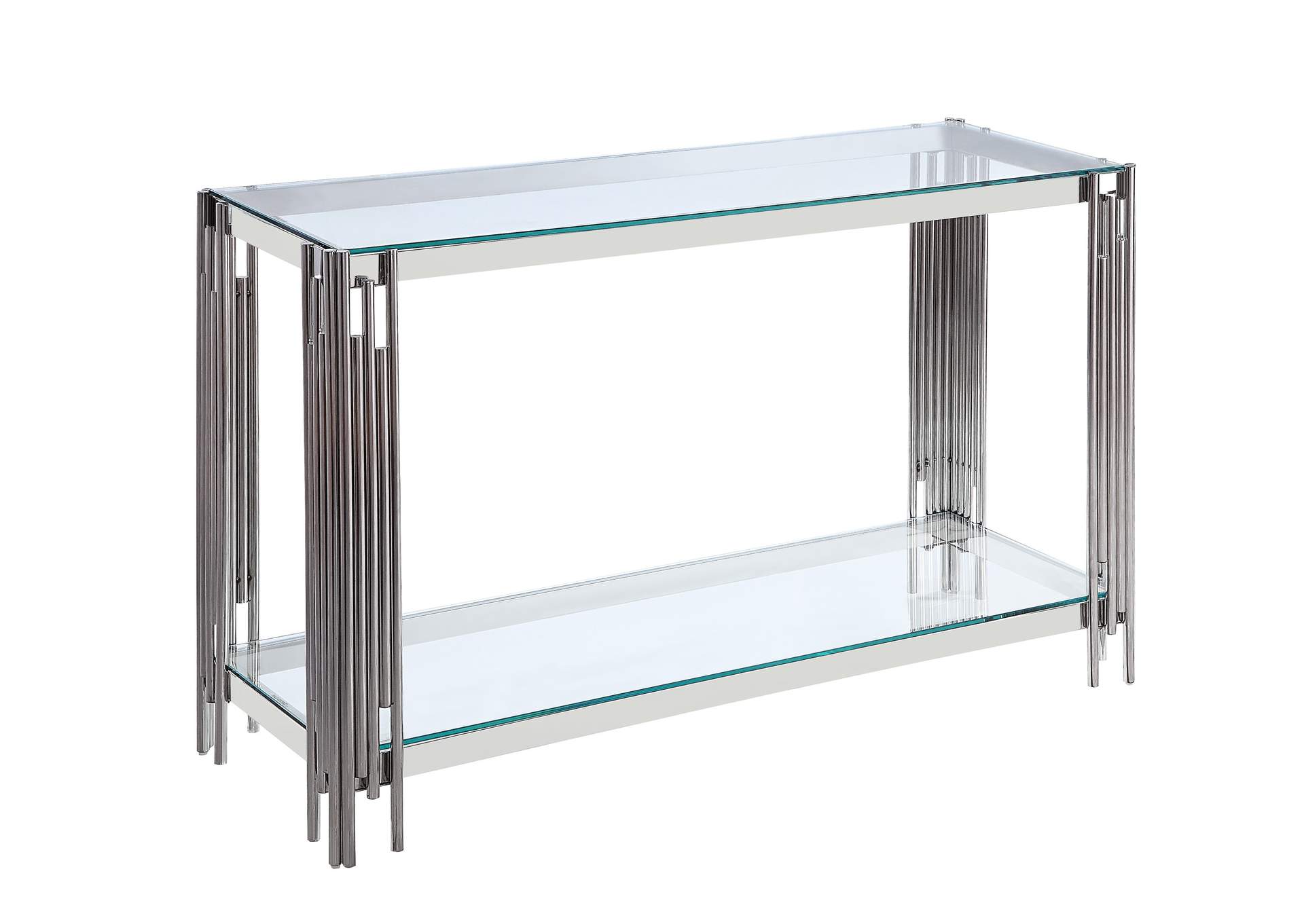 Porfirio Clear Sofa Table,Homelegance