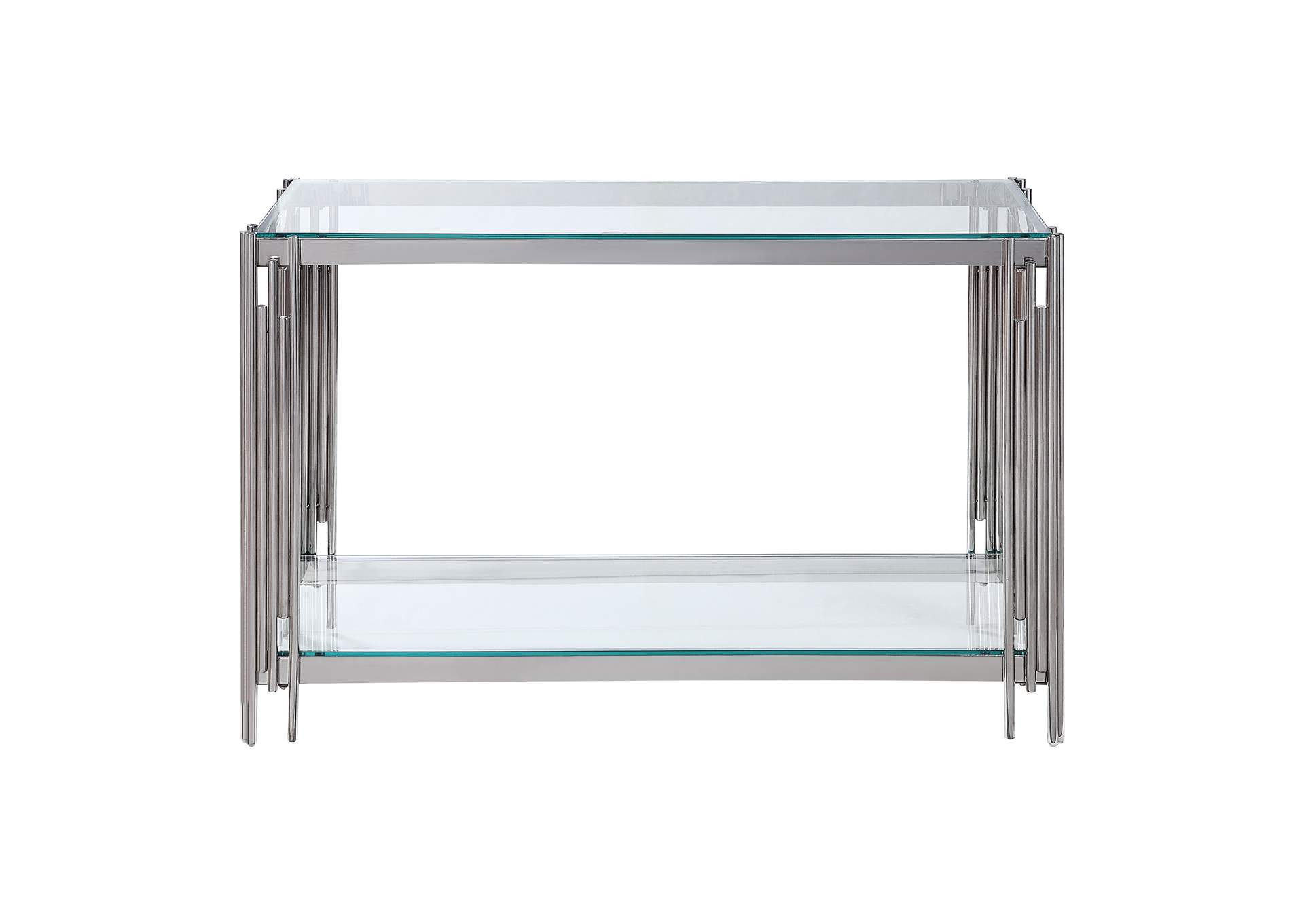 Porfirio Clear Sofa Table,Homelegance