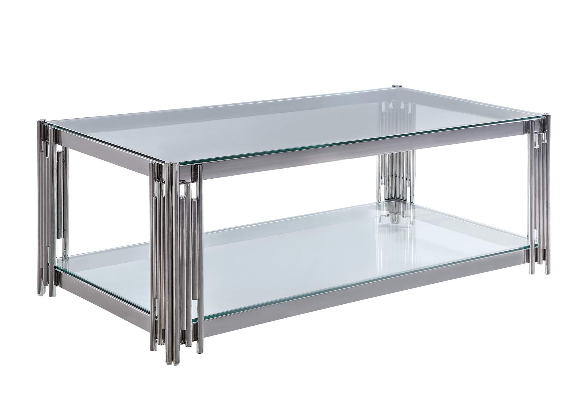 Porfirio Clear Cocktail Table,Homelegance