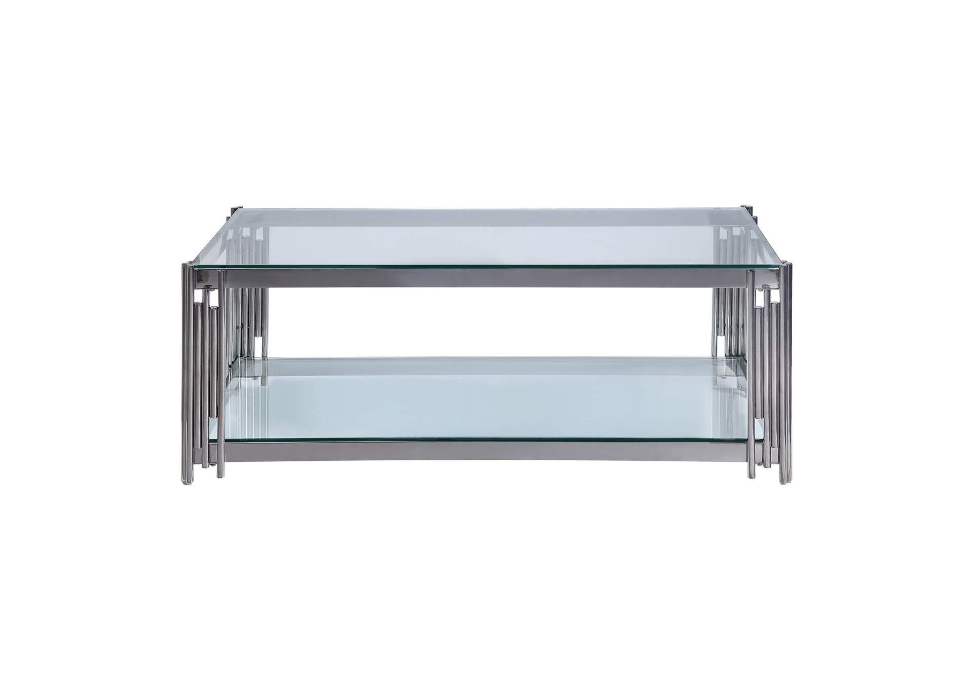 Porfirio Clear Cocktail Table,Homelegance