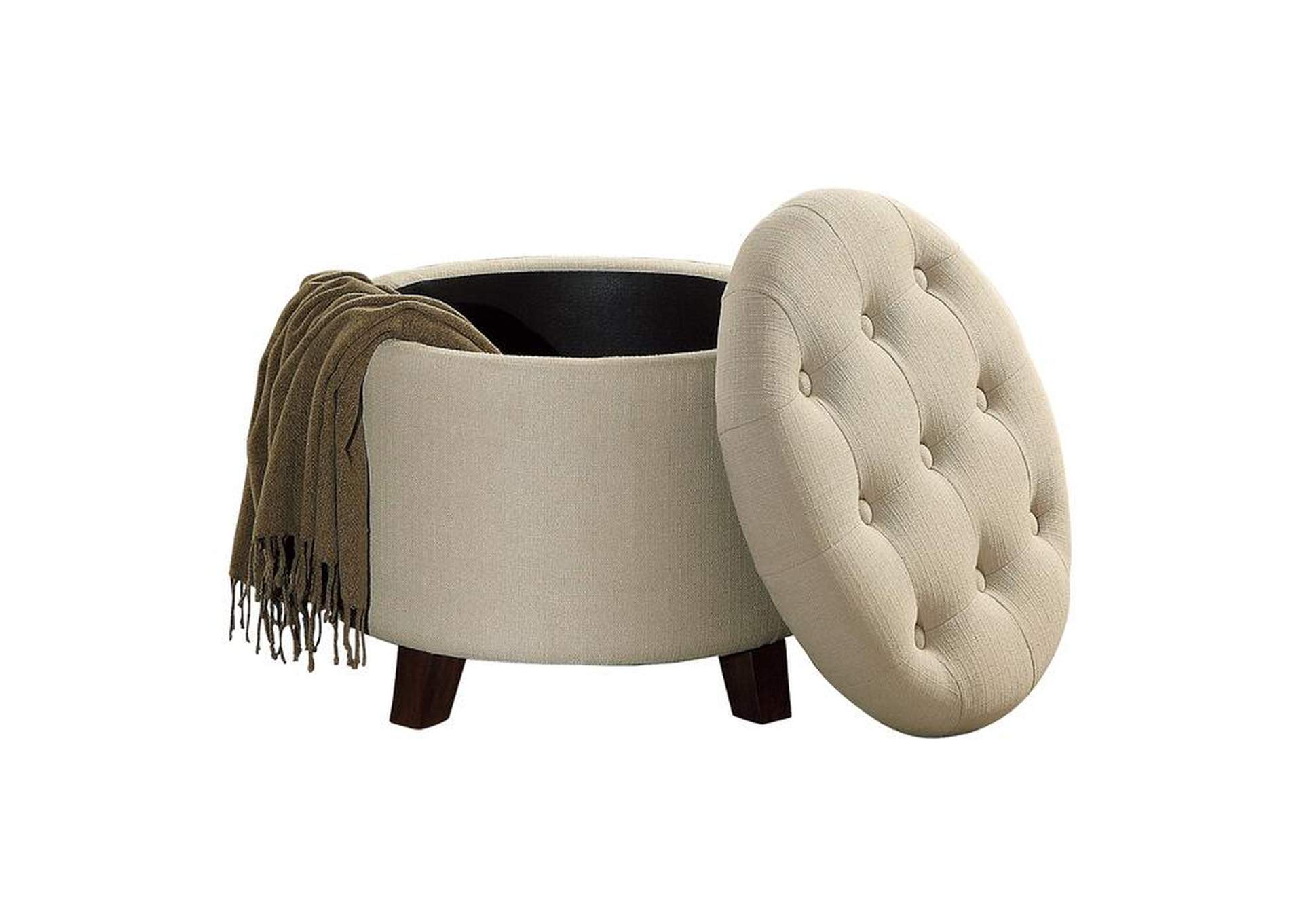 Cleo Storage Ottoman,Homelegance