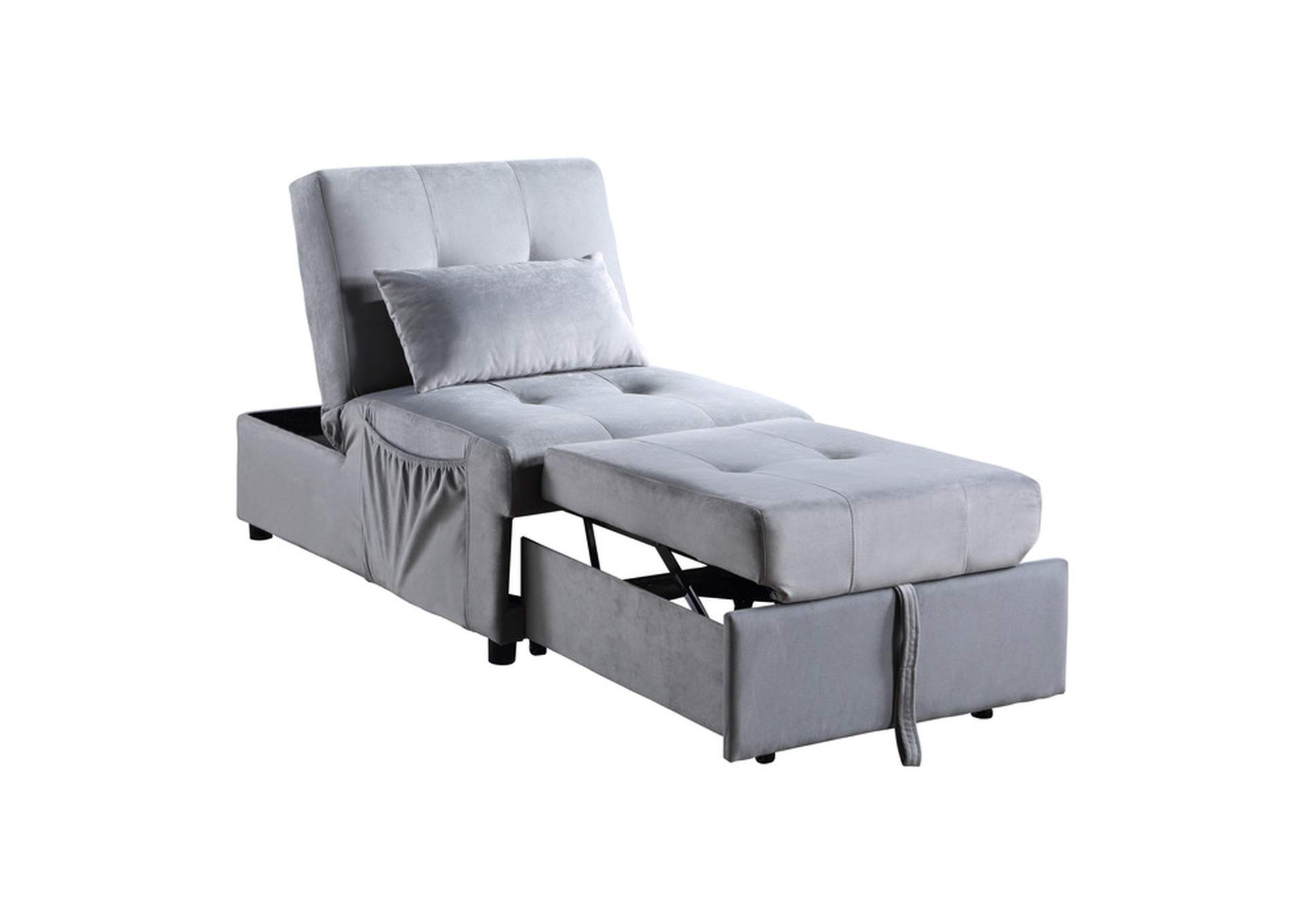 Garrell Lift Top Storage Bench with Pull-out Bed,Homelegance