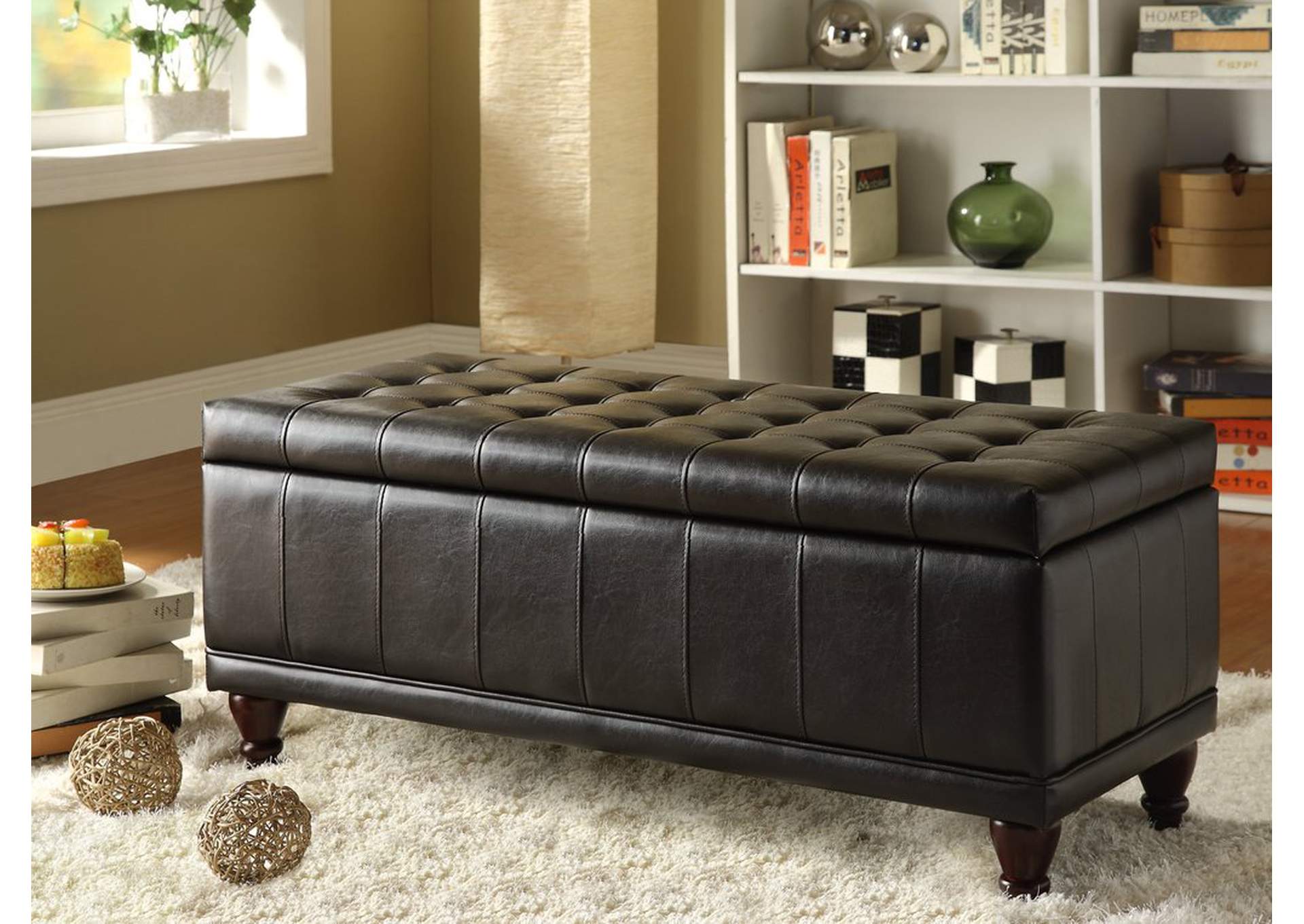 Lift Top Storage Bench; P/U,Homelegance